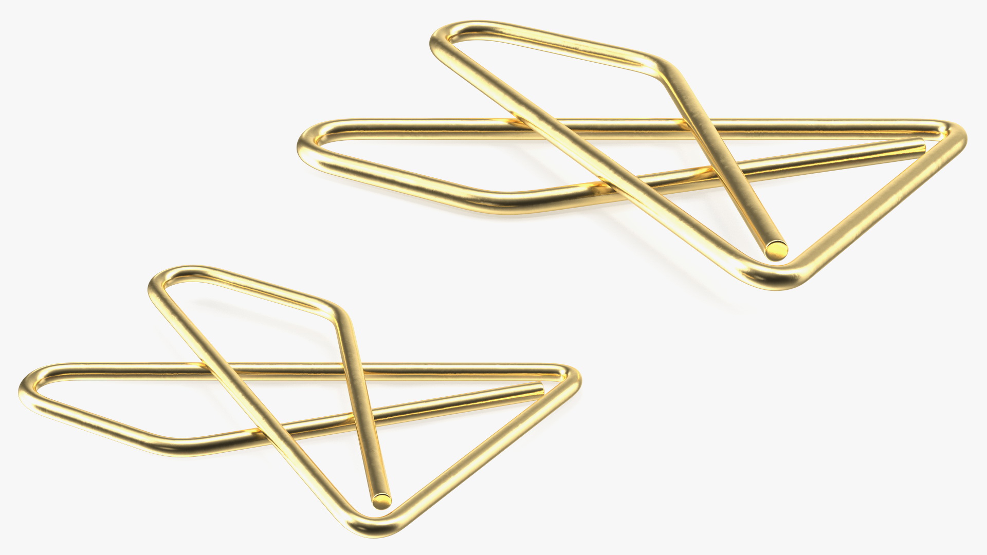 3D Paper Clip Butterfly Shape Gold