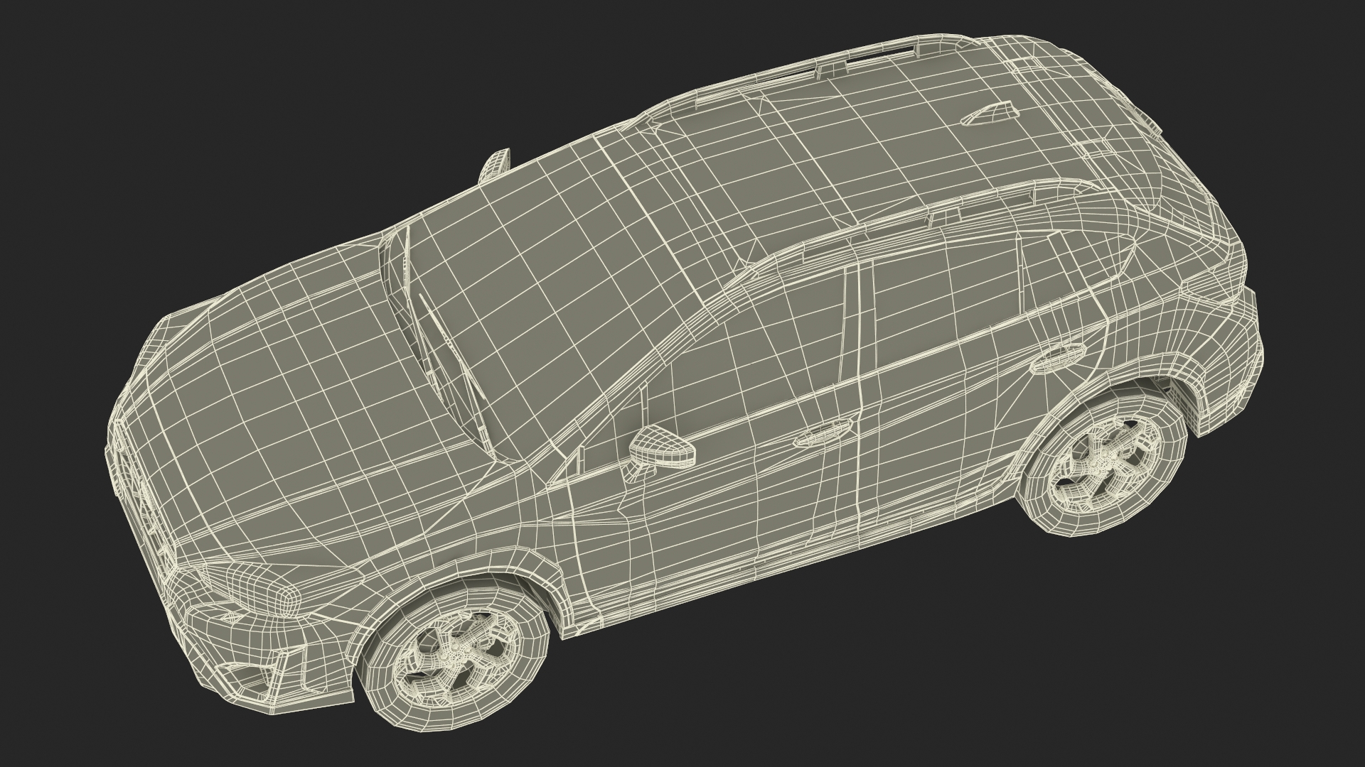 3D model 2020 Subaru XV CUV Simple Interior Black