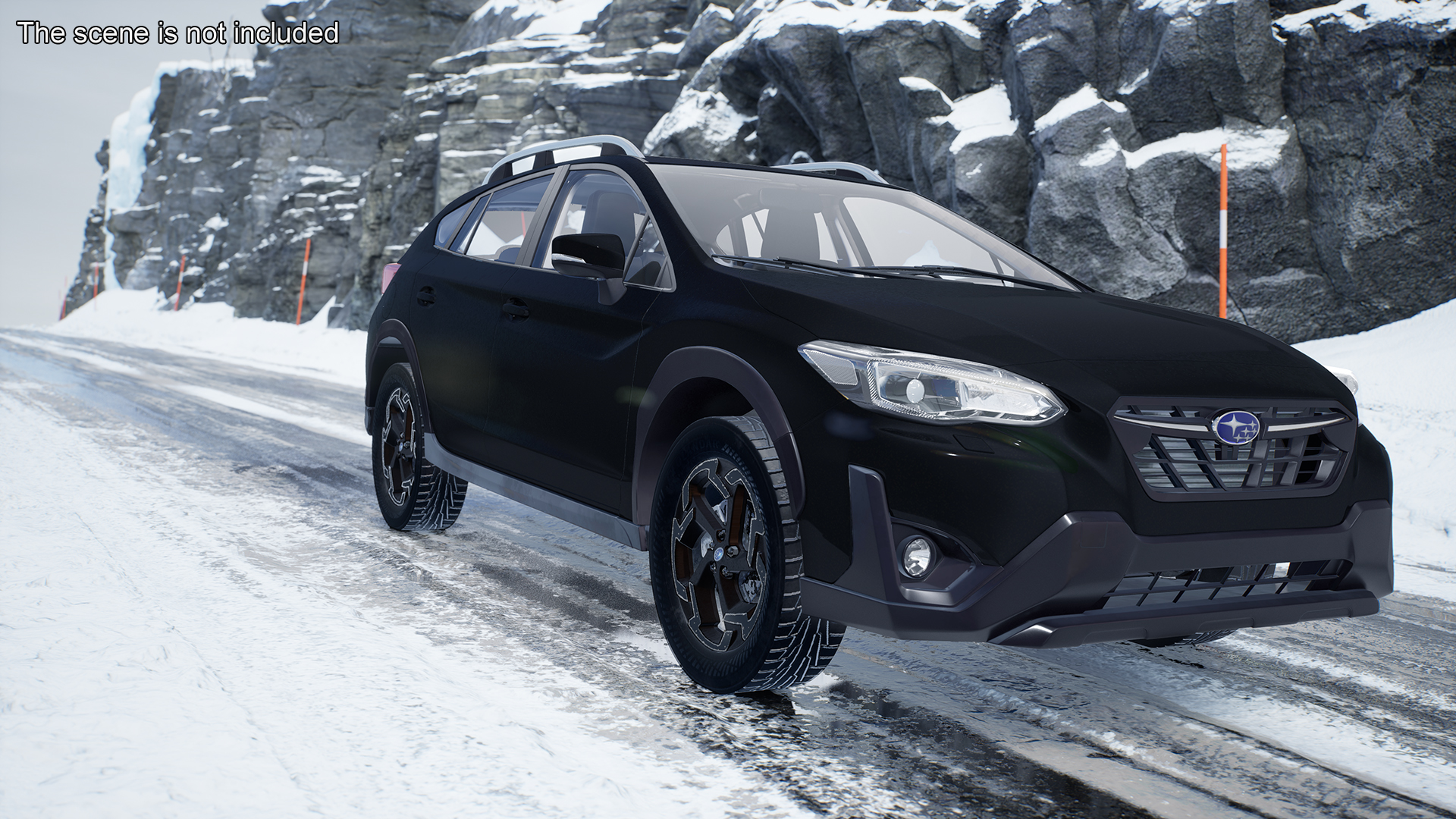 3D model 2020 Subaru XV CUV Simple Interior Black