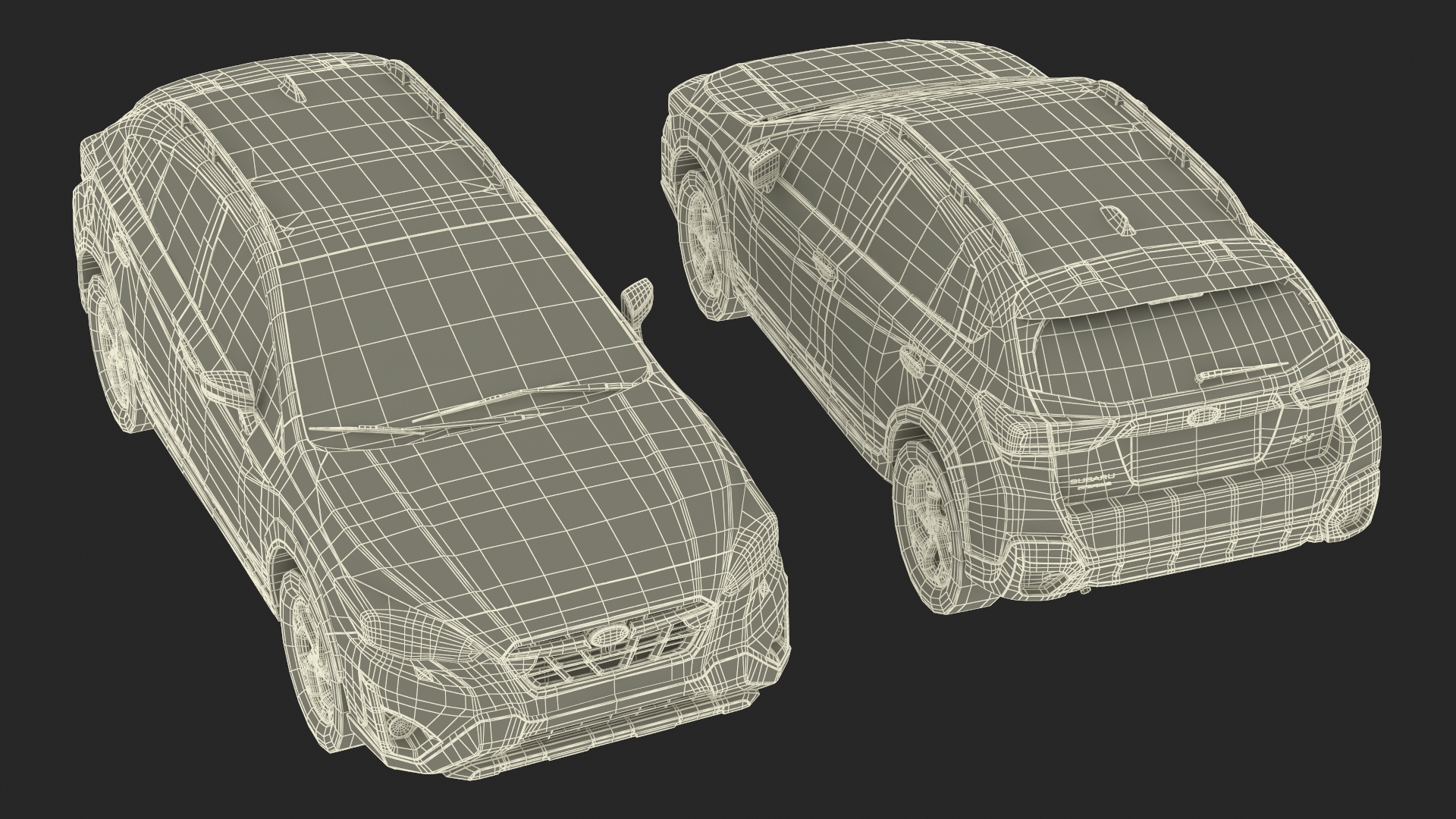 3D model 2020 Subaru XV CUV Simple Interior Black