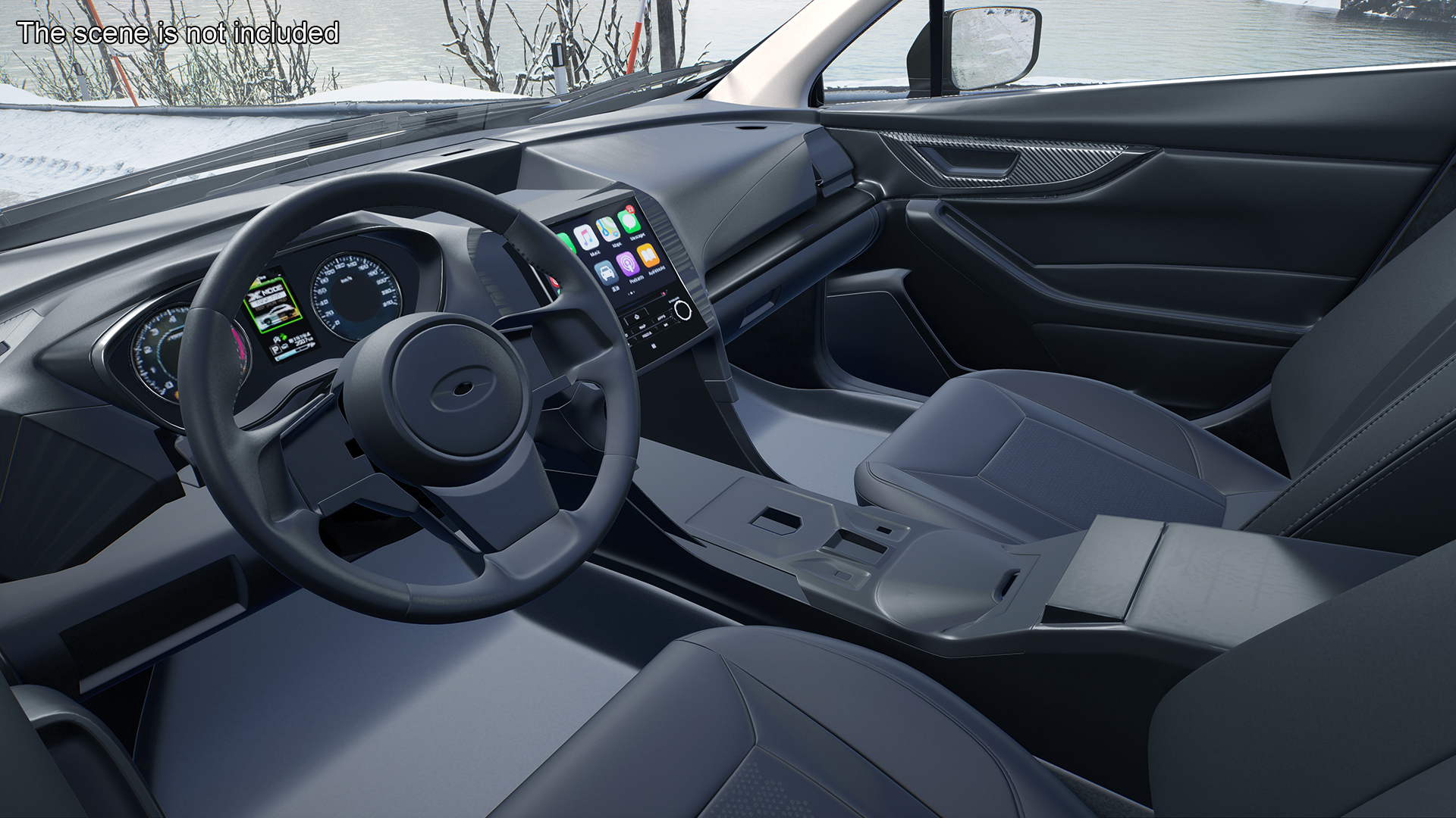 3D model 2020 Subaru XV CUV Simple Interior Black