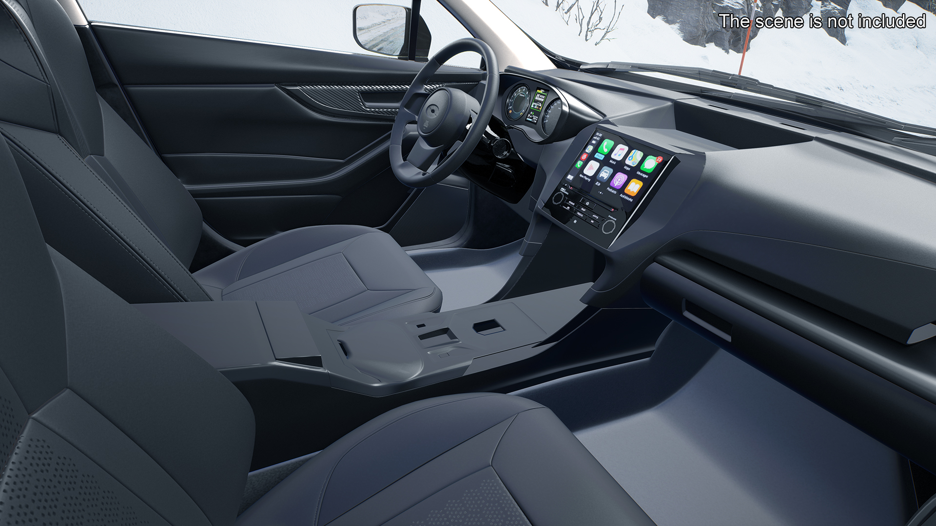 3D model 2020 Subaru XV CUV Simple Interior Black