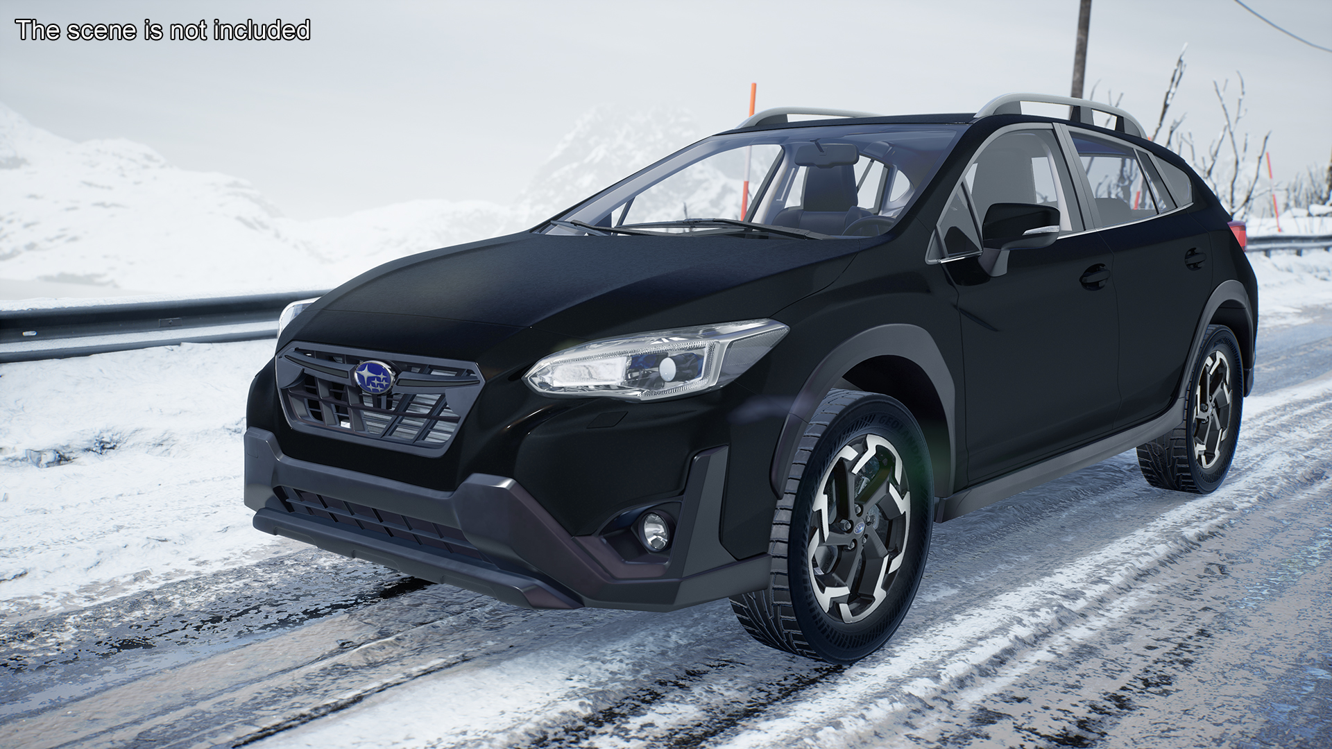3D model 2020 Subaru XV CUV Simple Interior Black