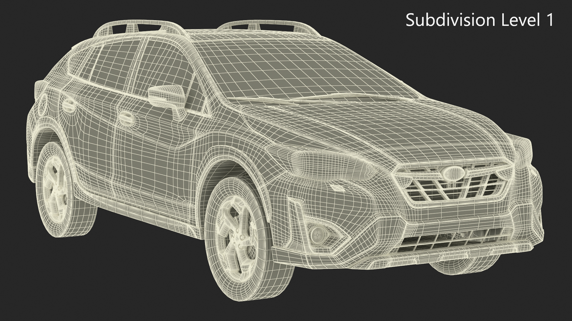 3D model 2020 Subaru XV CUV Simple Interior Black