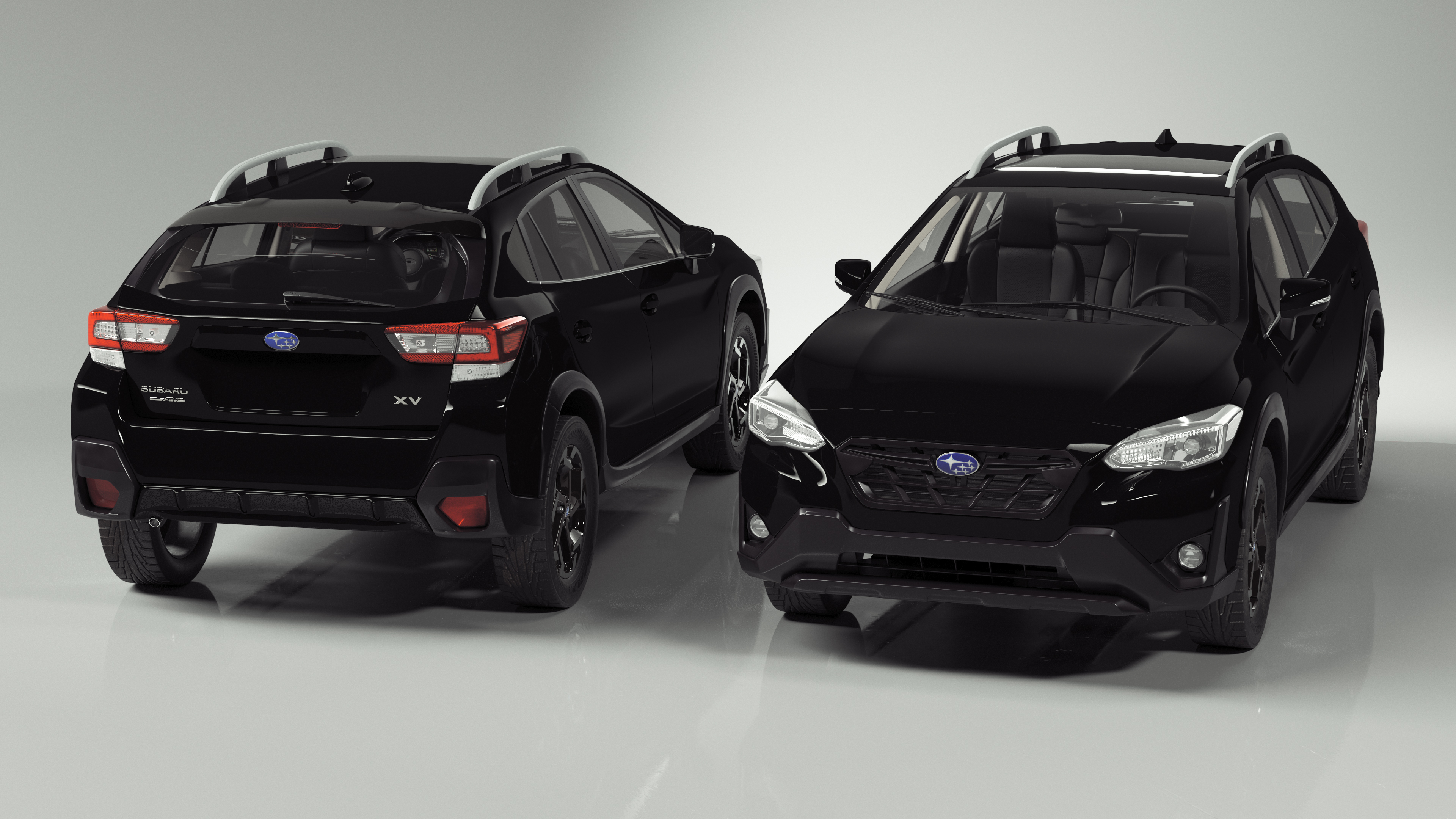 3D model 2020 Subaru XV CUV Simple Interior Black