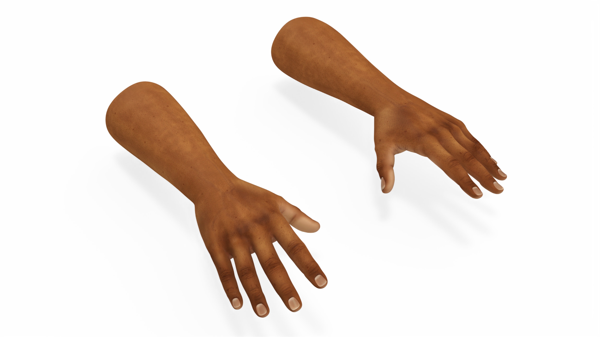 3D African Man Hands Rigged for Maya model