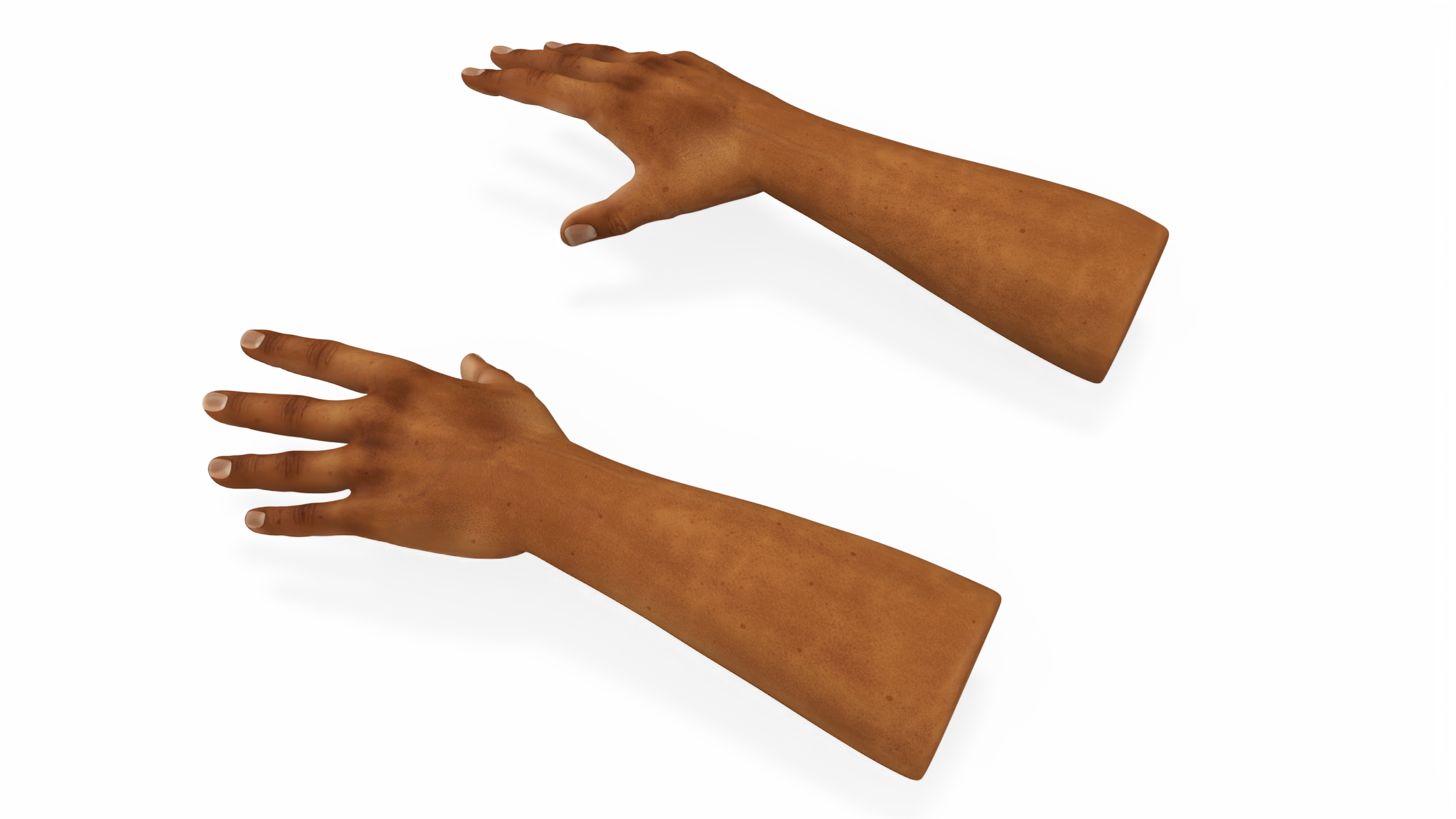 3D African Man Hands Rigged for Maya model
