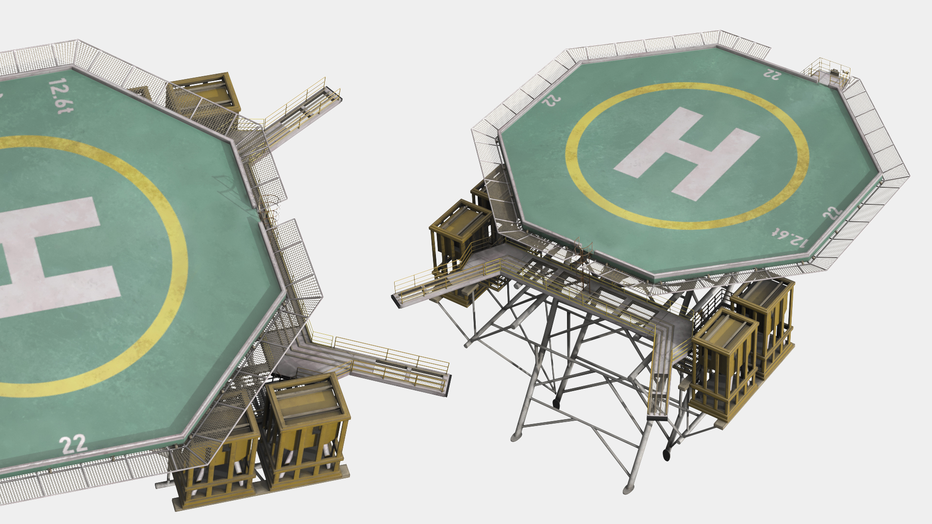 Jack Up Rig Helipad Landing Platform - view 4