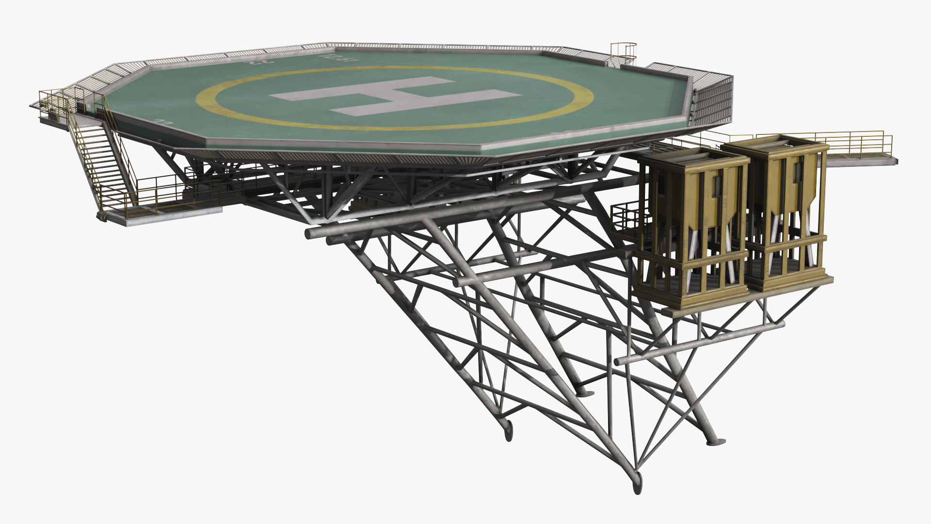 Jack Up Rig Helipad Landing Platform - view 5
