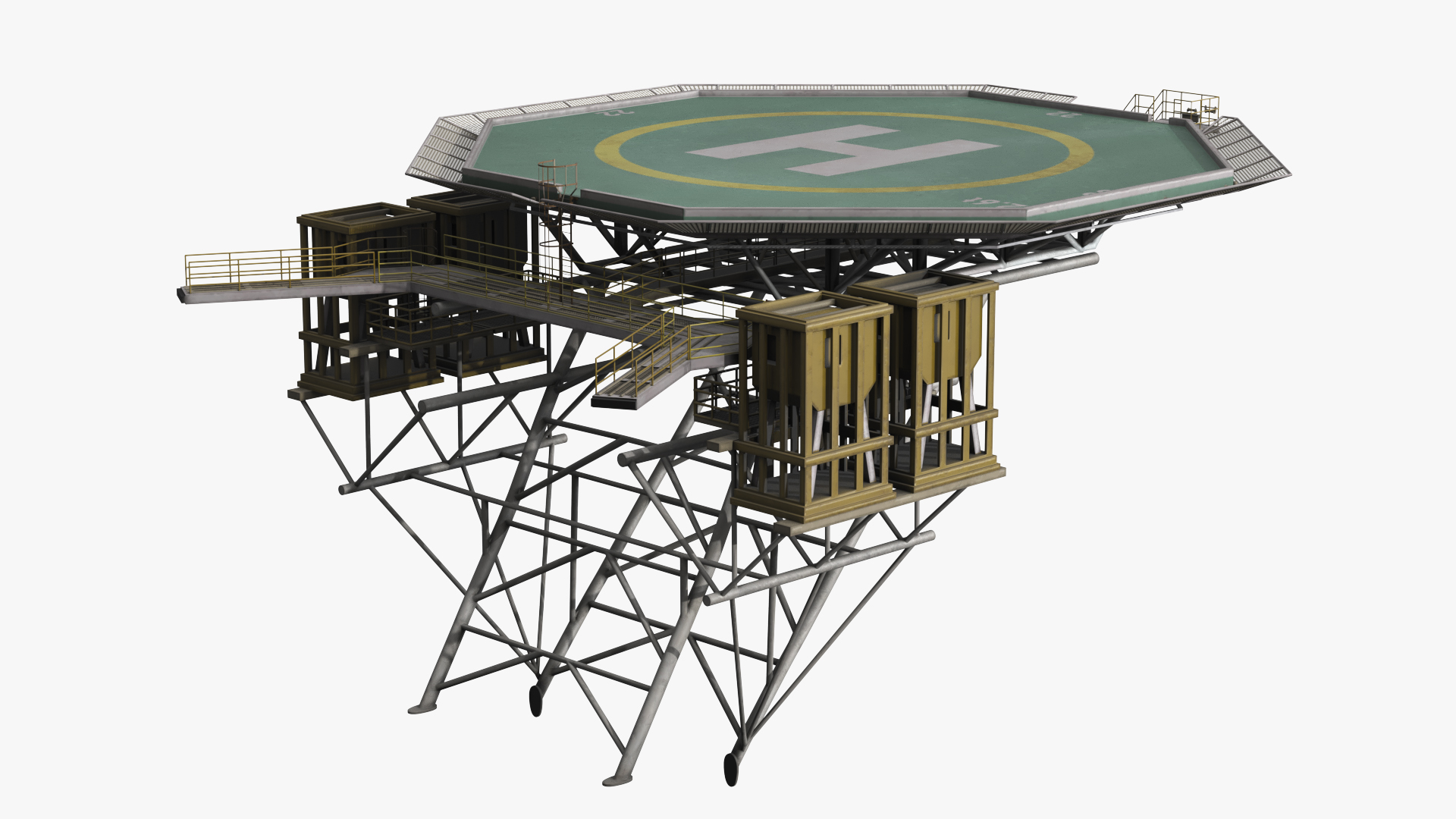 Jack Up Rig Helipad Landing Platform - view 2