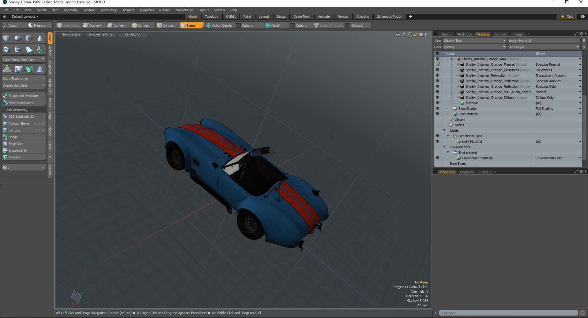 3D model Shelby Cobra 1965 Racing Model
