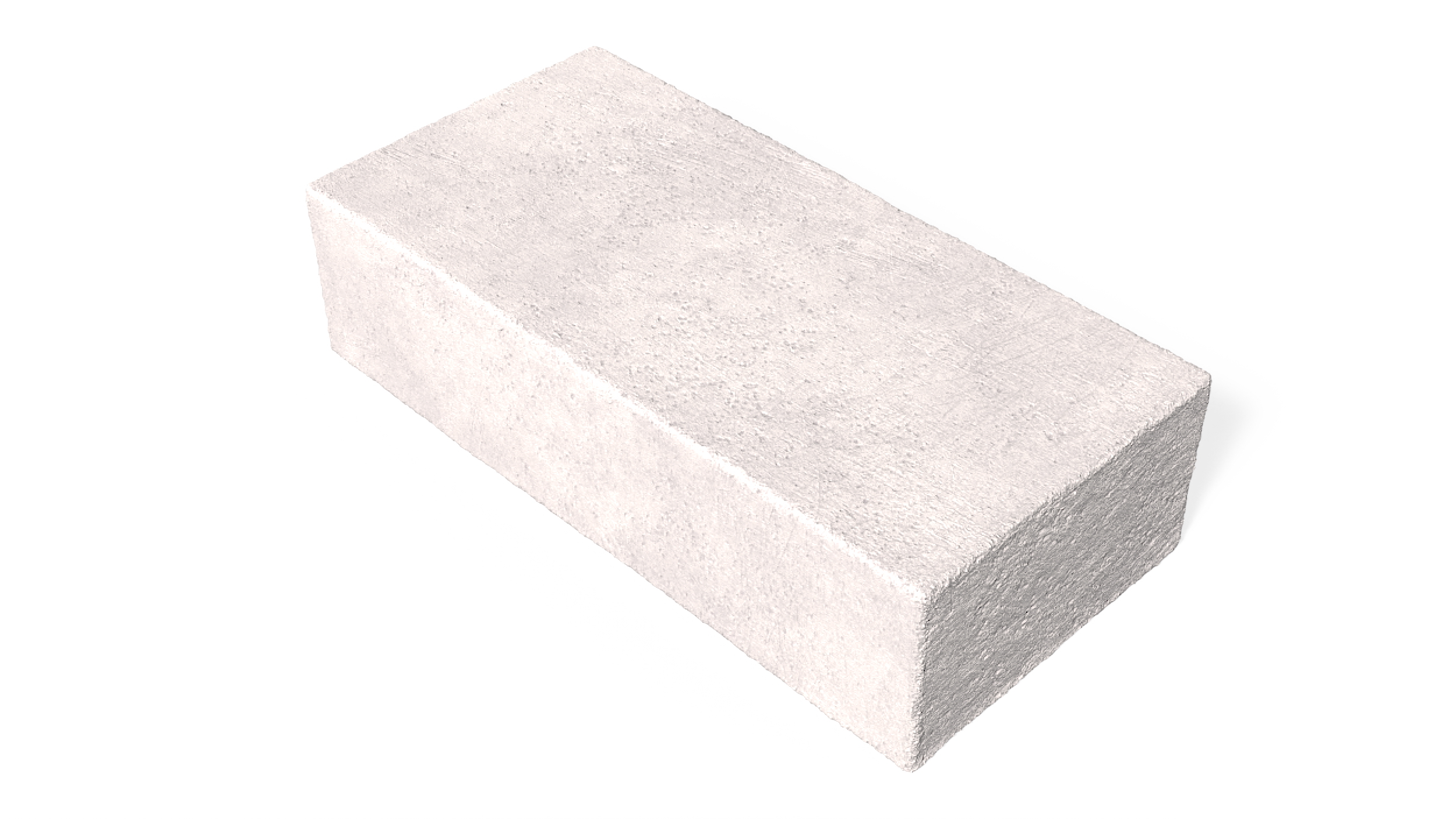White Solid Sand Lime Brick 3D