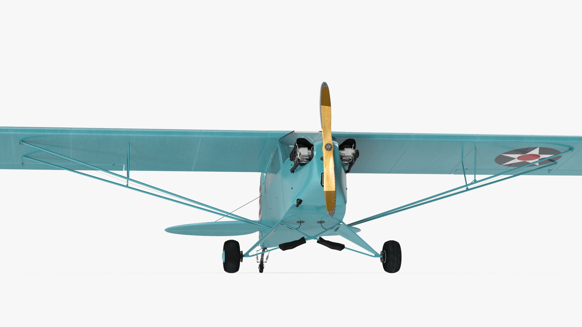3D model Monoplane Aircraft Piper J-3 Rigged