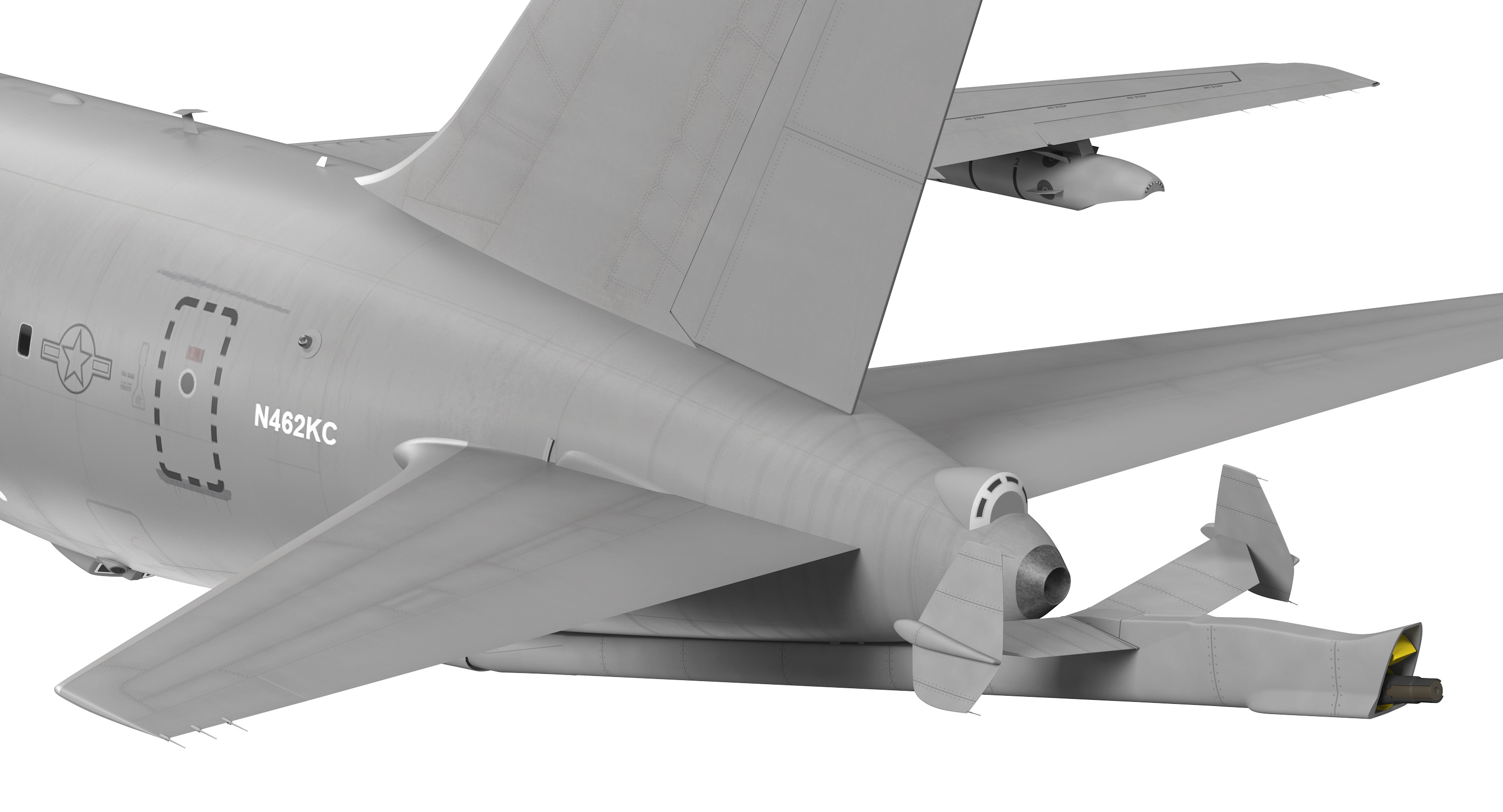 Boeing KC46 Pegasus Military Refueling Aircraft Rigged 3D model