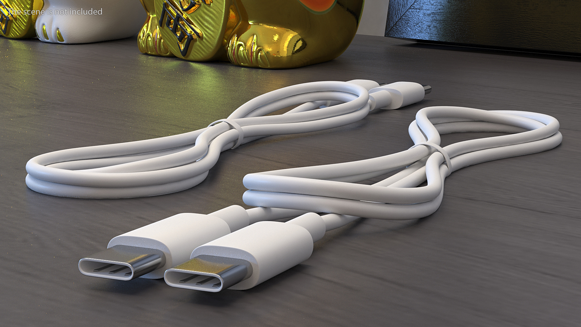 3D USB Type C to Type C Cable Folded model