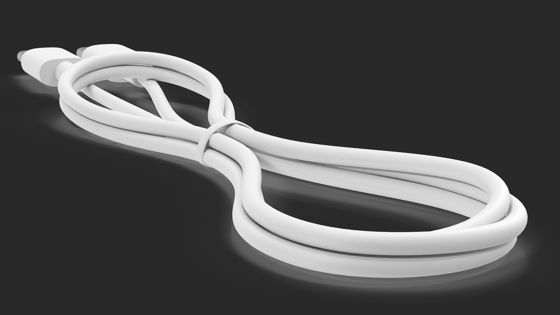 3D USB Type C to Type C Cable Folded model