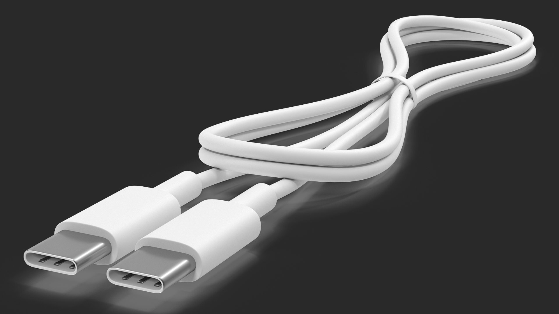 3D USB Type C to Type C Cable Folded model