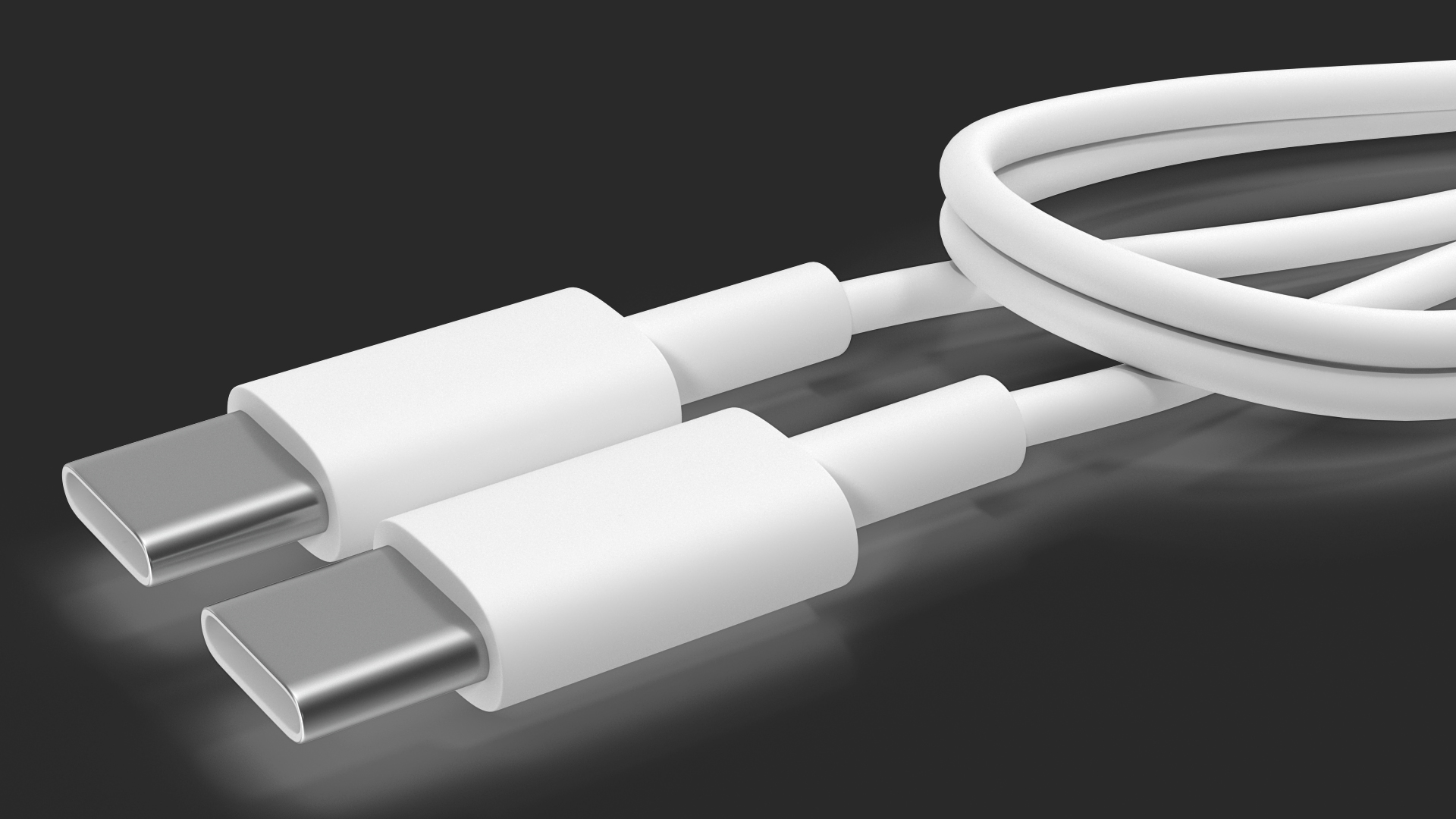 3D USB Type C to Type C Cable Folded model