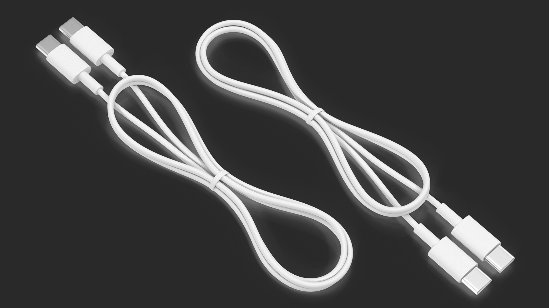 3D USB Type C to Type C Cable Folded model