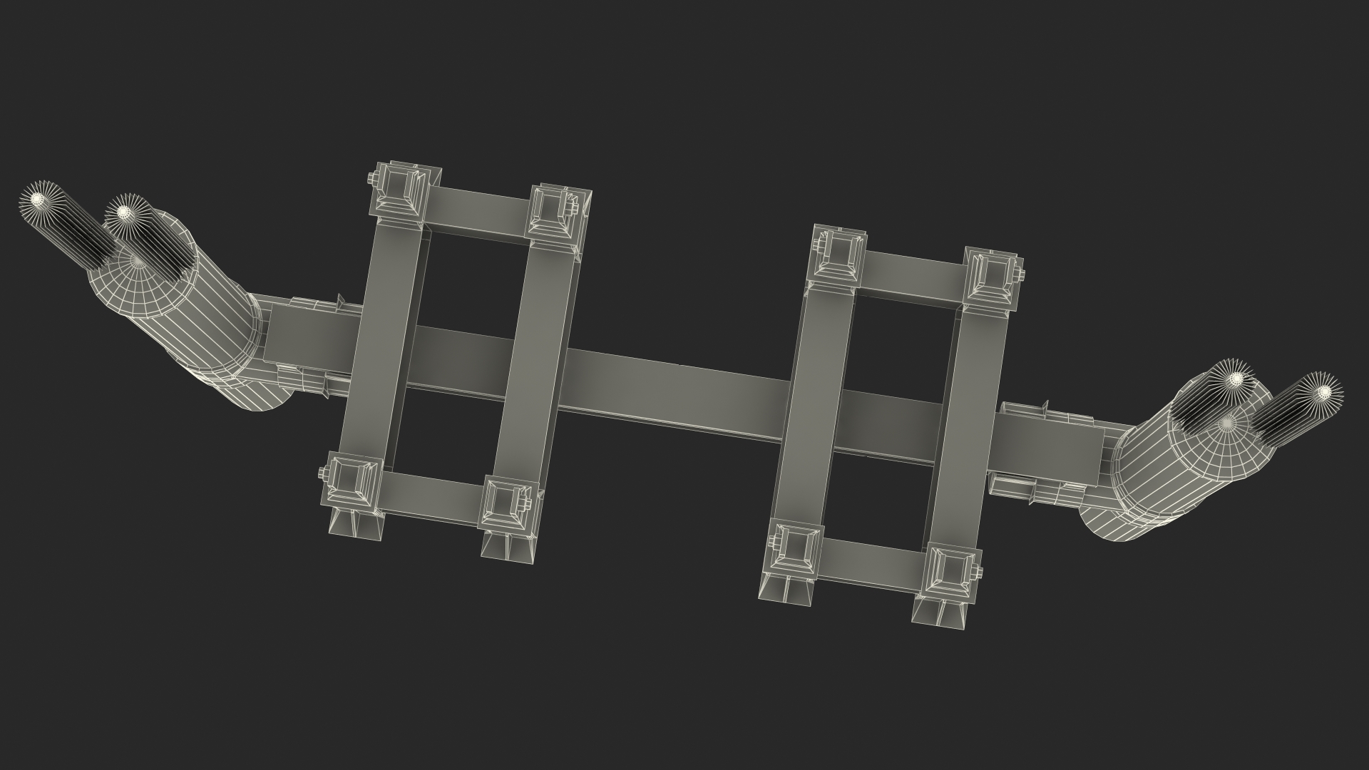 Gas Pipeline Double Support 3D