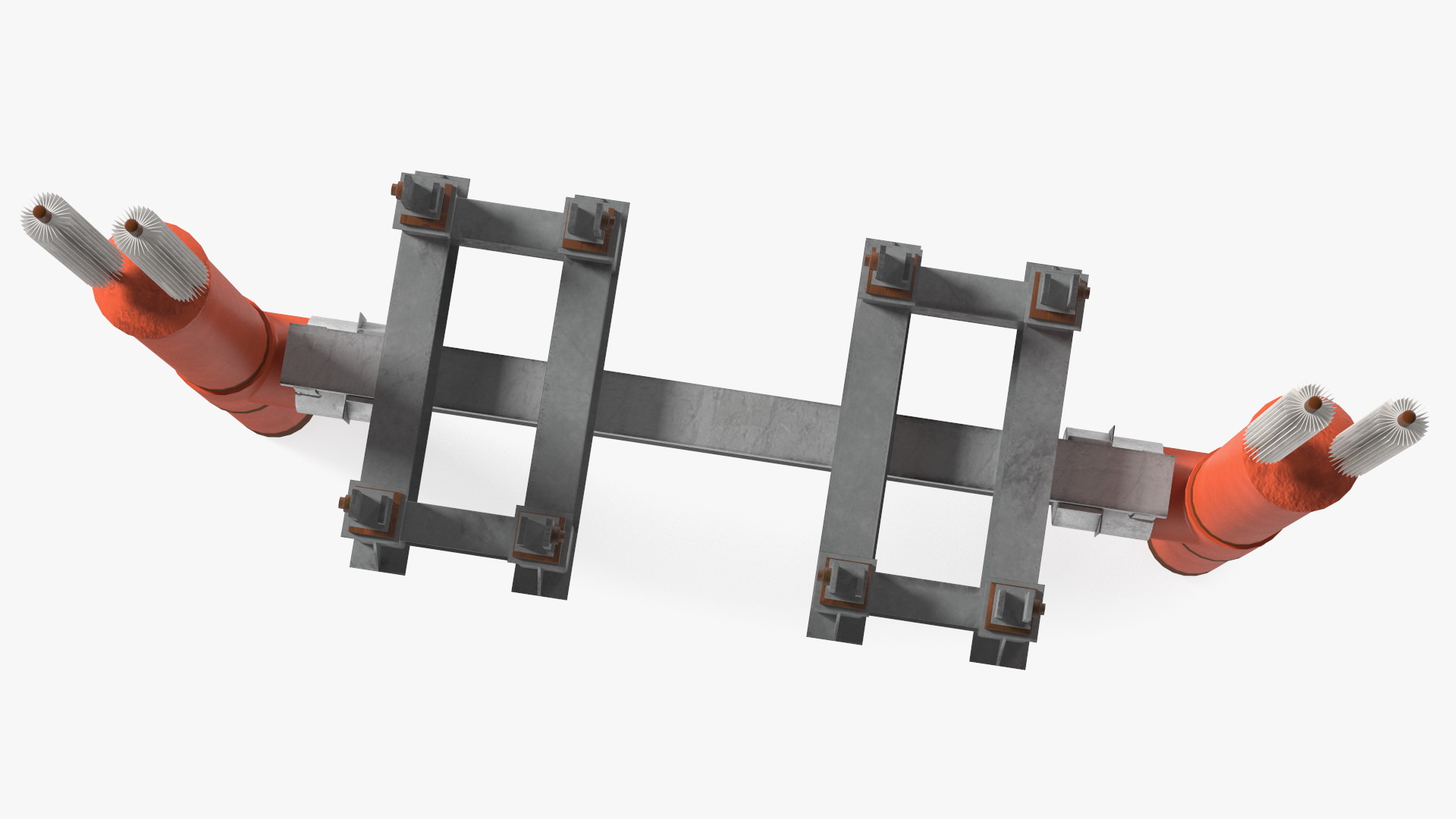 Gas Pipeline Double Support 3D