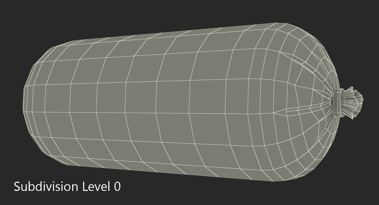 Cooked Milk Sausage 3D model