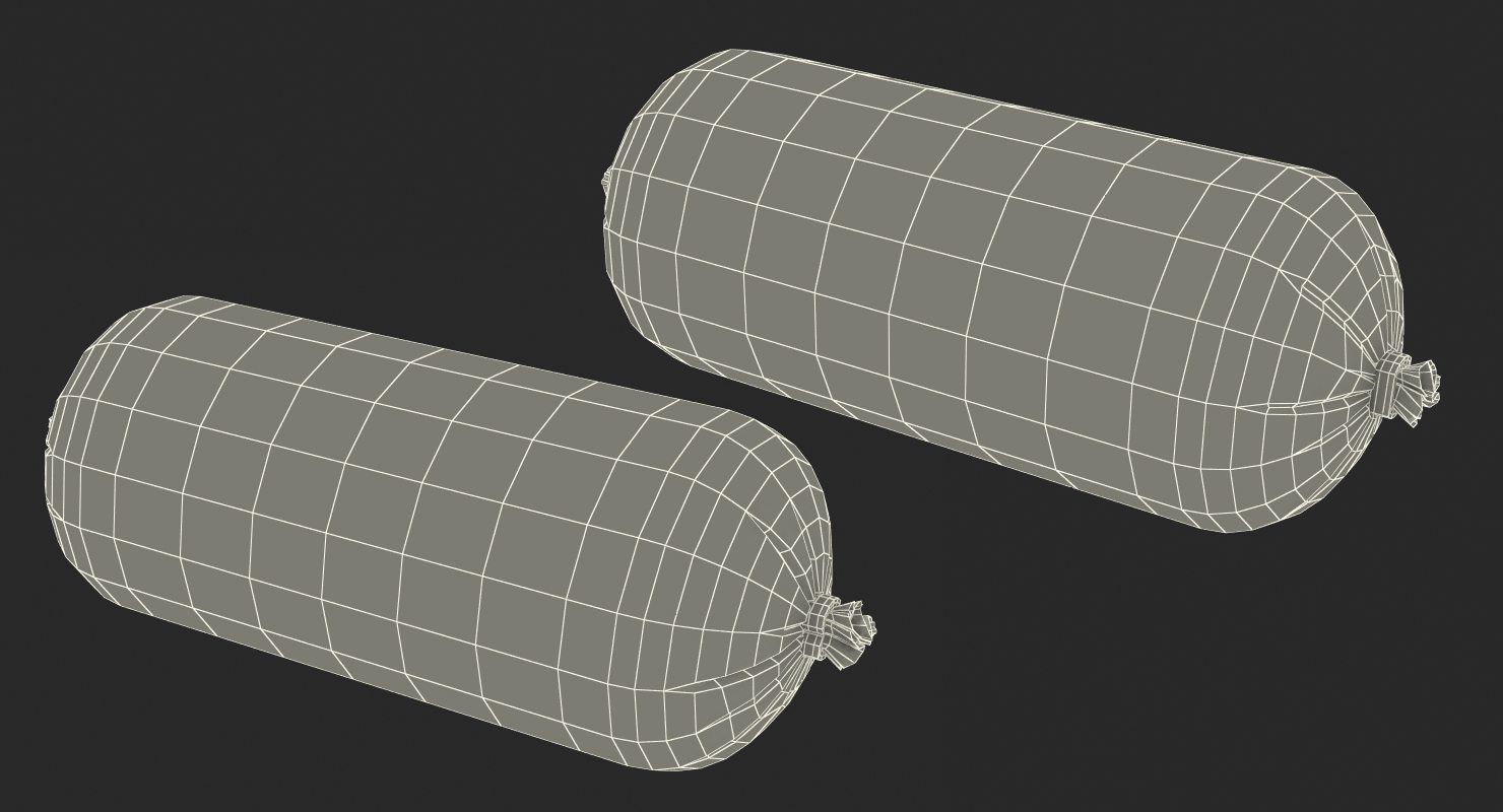 Cooked Milk Sausage 3D model