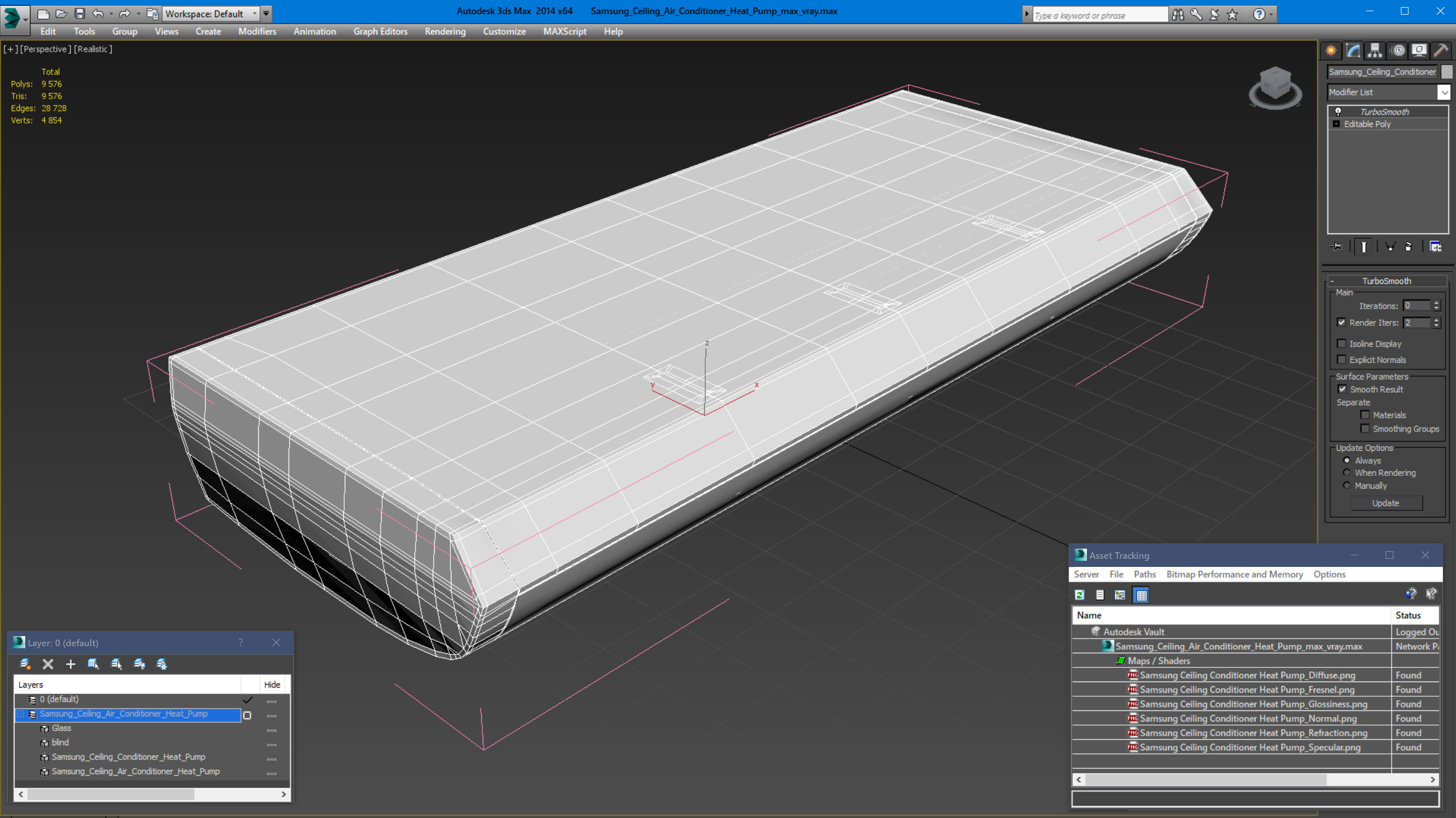 3D Samsung Ceiling Air Conditioner Heat Pump