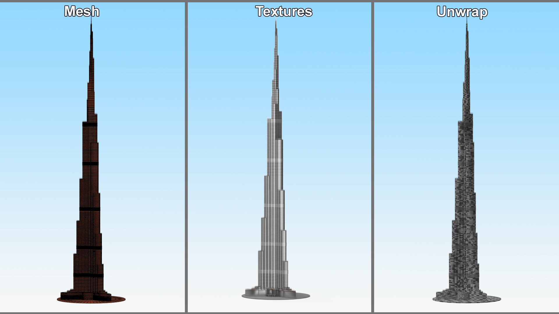 3D Burj Khalifa Worlds Tallest Building