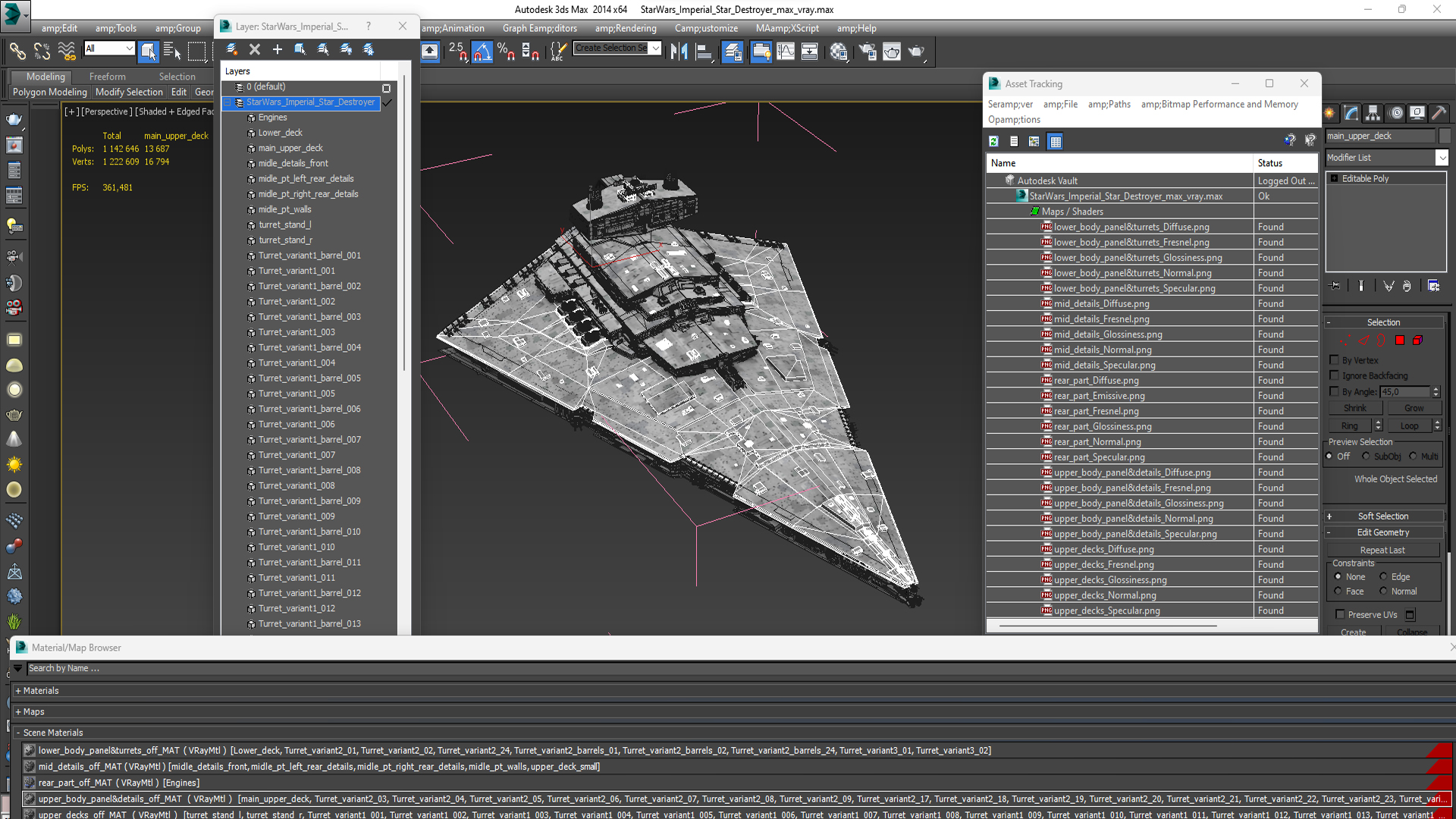 StarWars Imperial Star Destroyer 3D