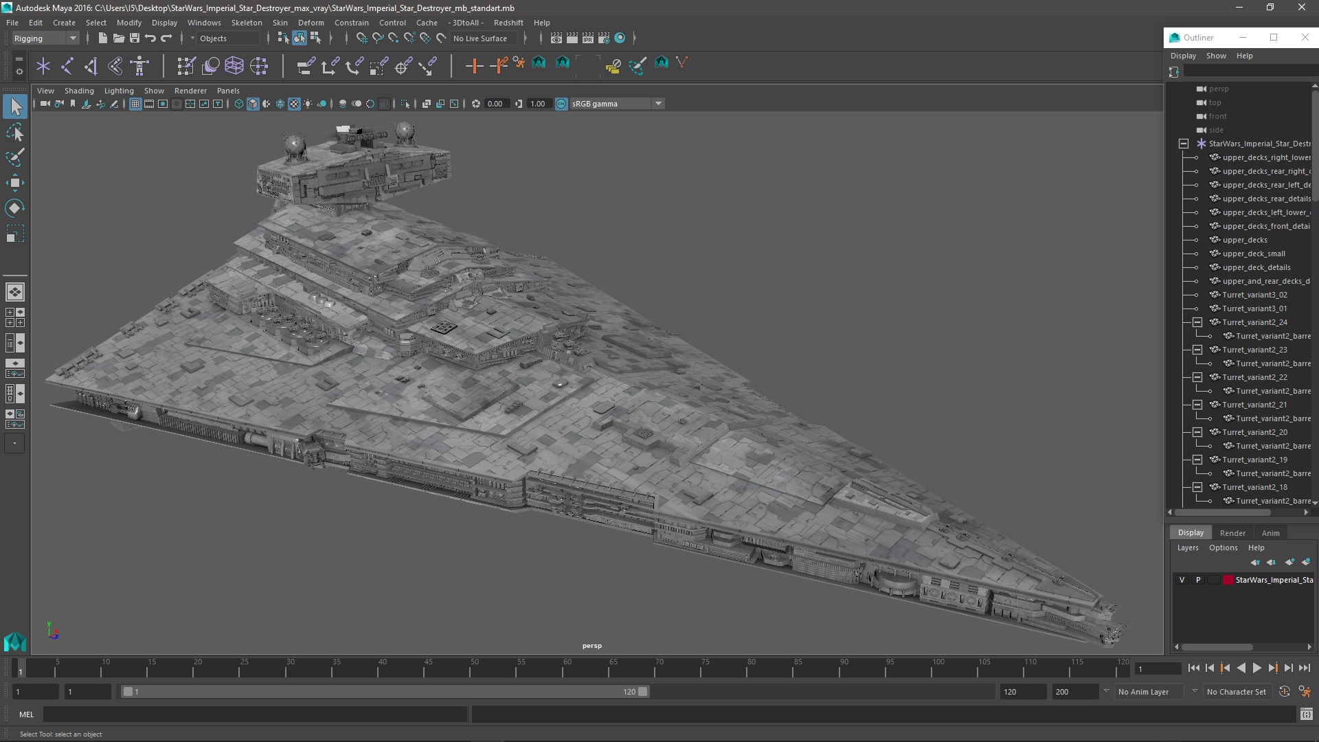 StarWars Imperial Star Destroyer 3D