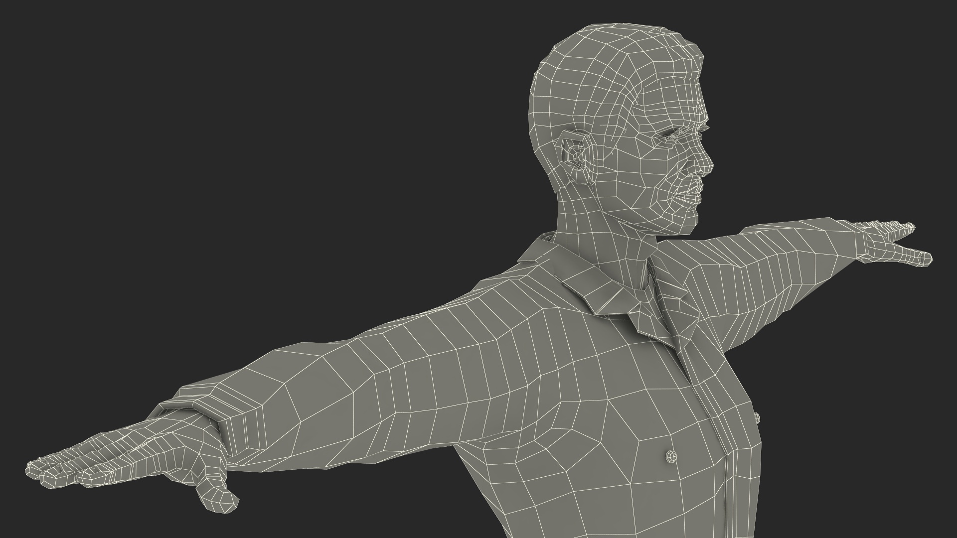 Dirty Road Worker T-Pose 3D model