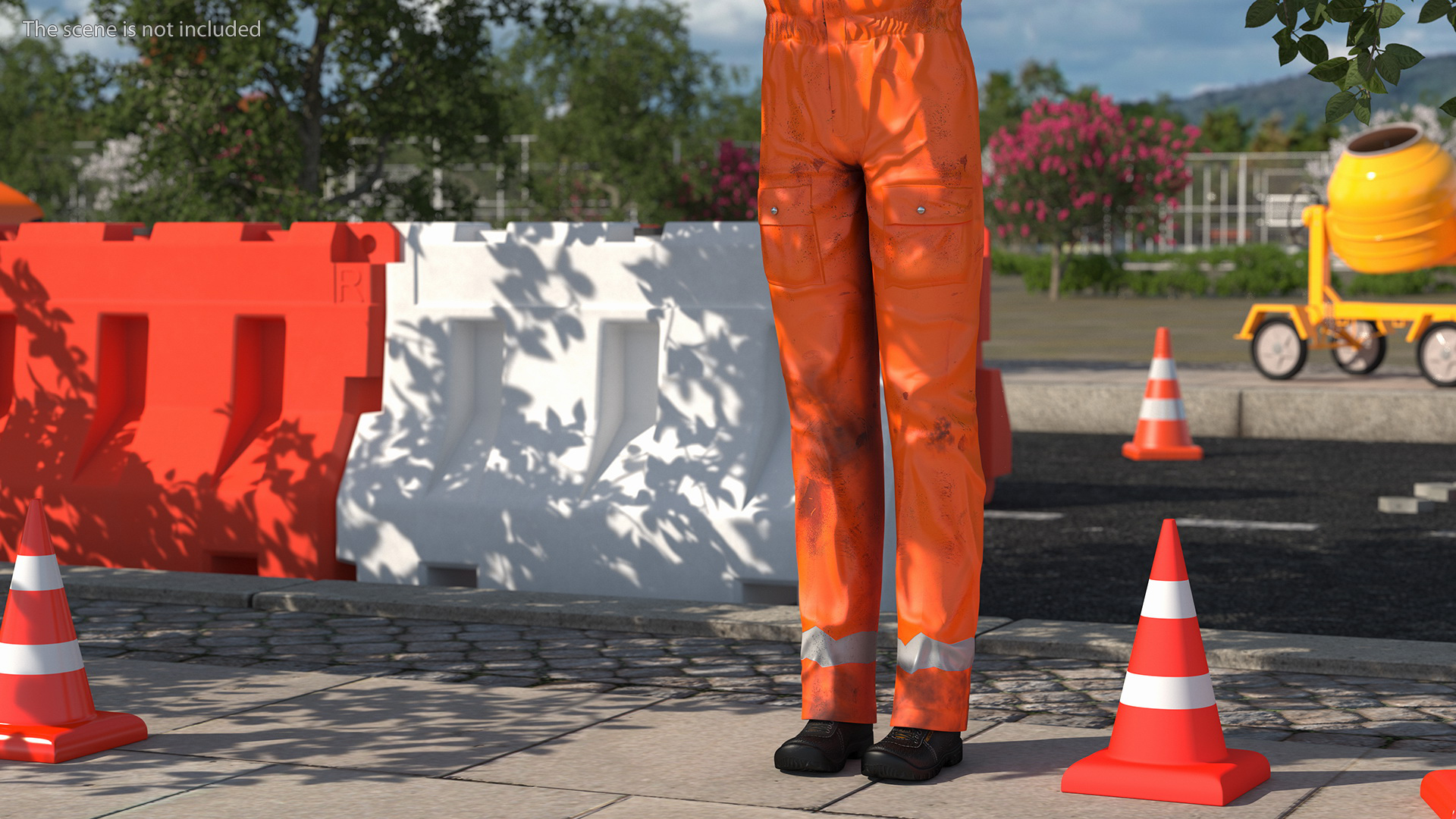 Dirty Road Worker T-Pose 3D model