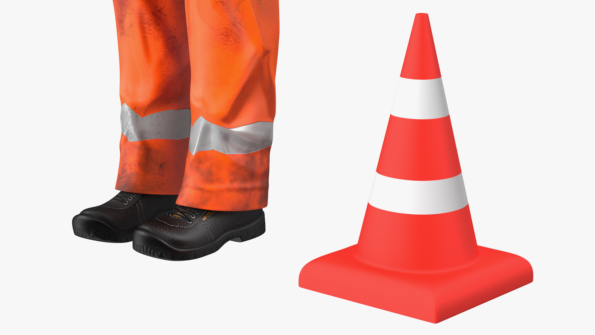 Dirty Road Worker T-Pose 3D model