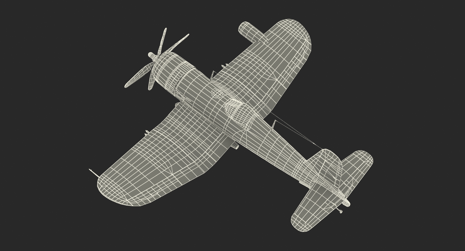 3D Navy Fighter F4U 5NL Corsair US WWII