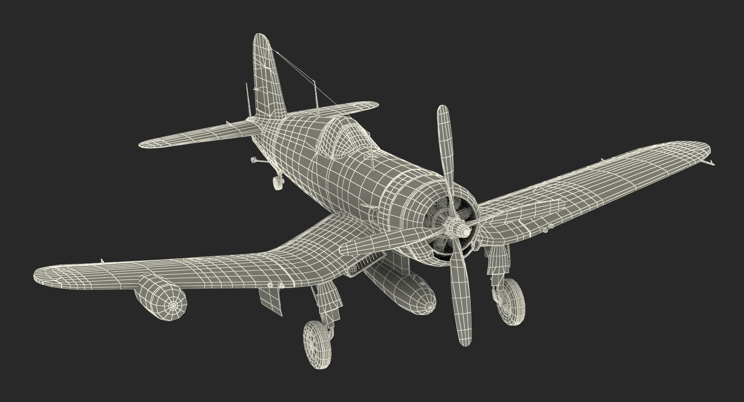 3D Navy Fighter F4U 5NL Corsair US WWII