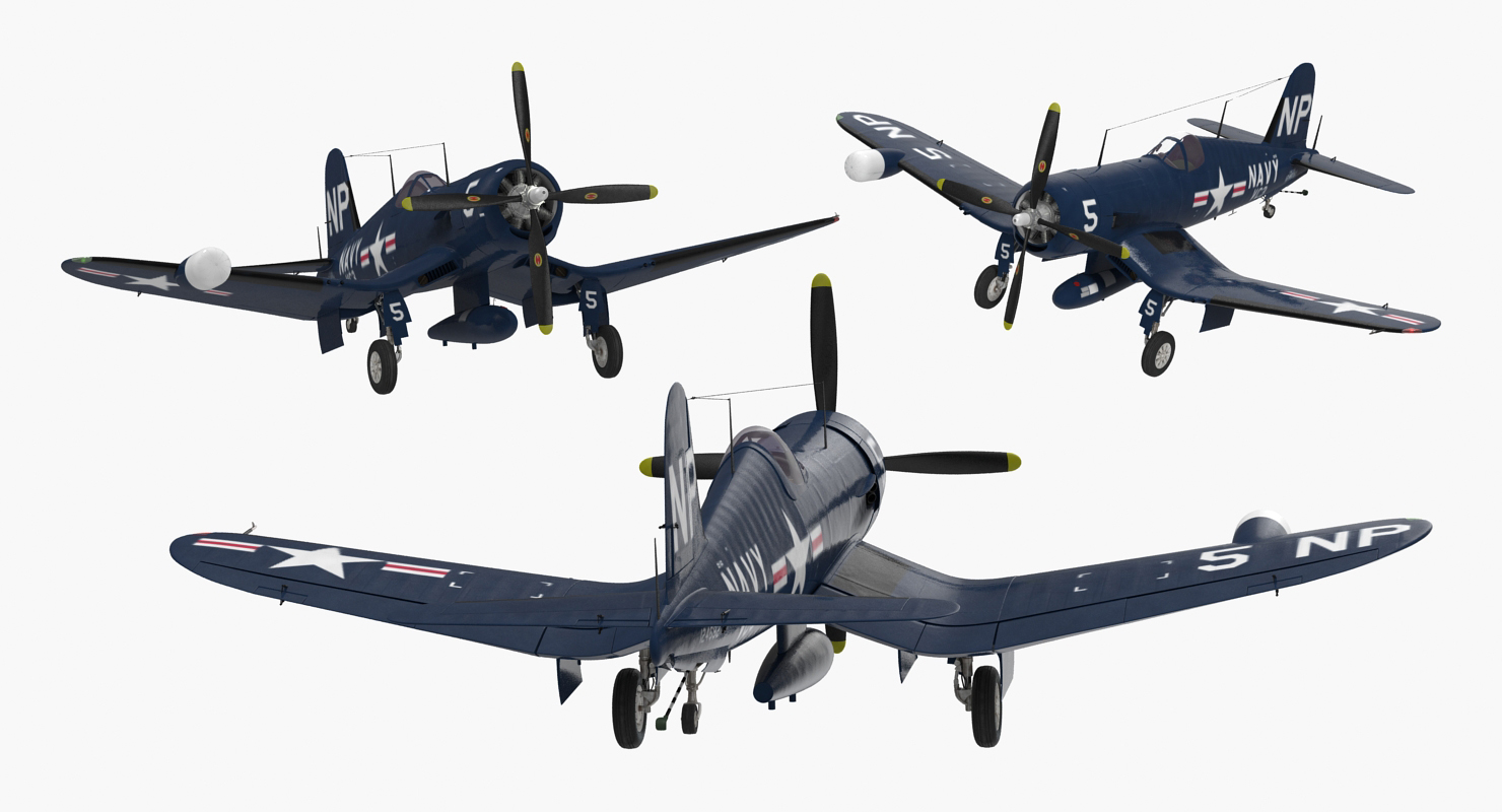3D Navy Fighter F4U 5NL Corsair US WWII