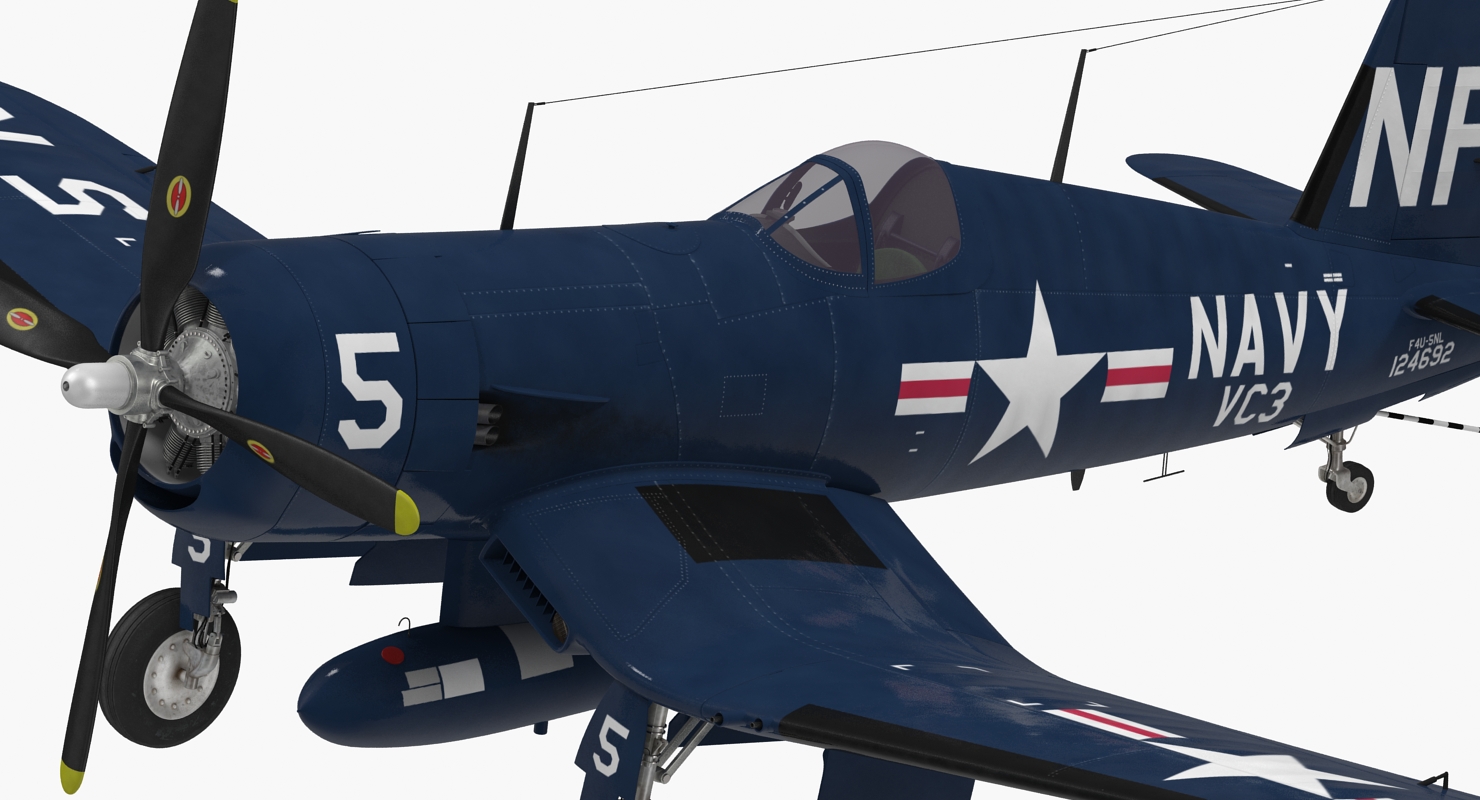 3D Navy Fighter F4U 5NL Corsair US WWII