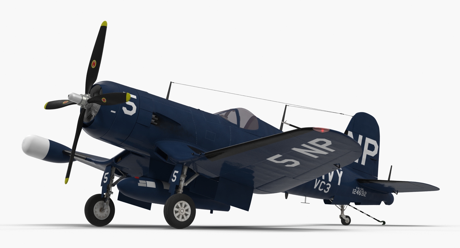 3D Navy Fighter F4U 5NL Corsair US WWII
