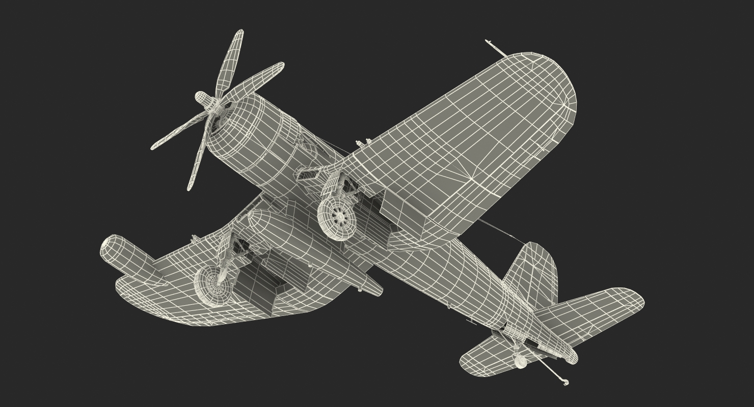 3D Navy Fighter F4U 5NL Corsair US WWII