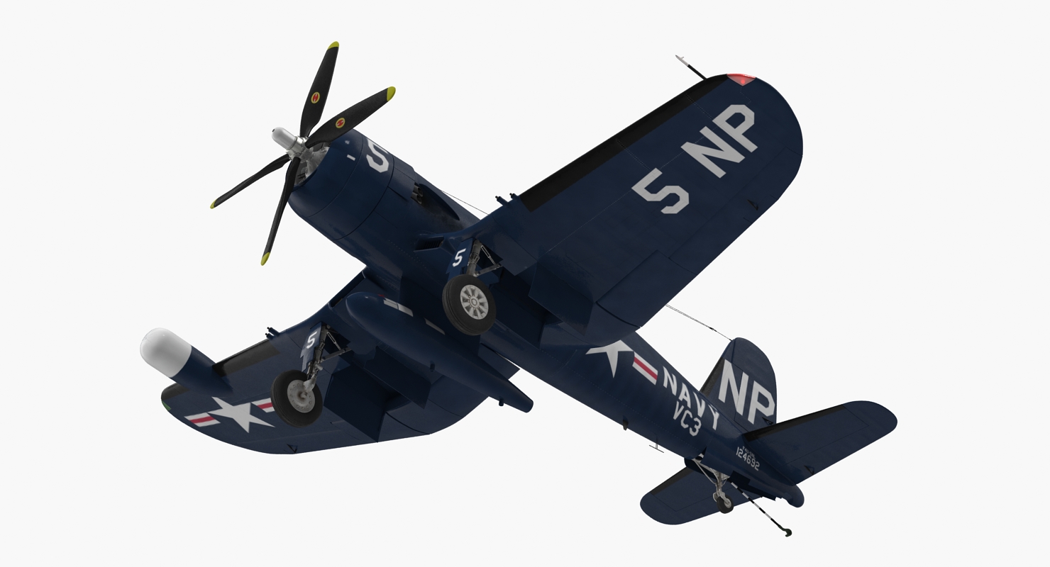 3D Navy Fighter F4U 5NL Corsair US WWII