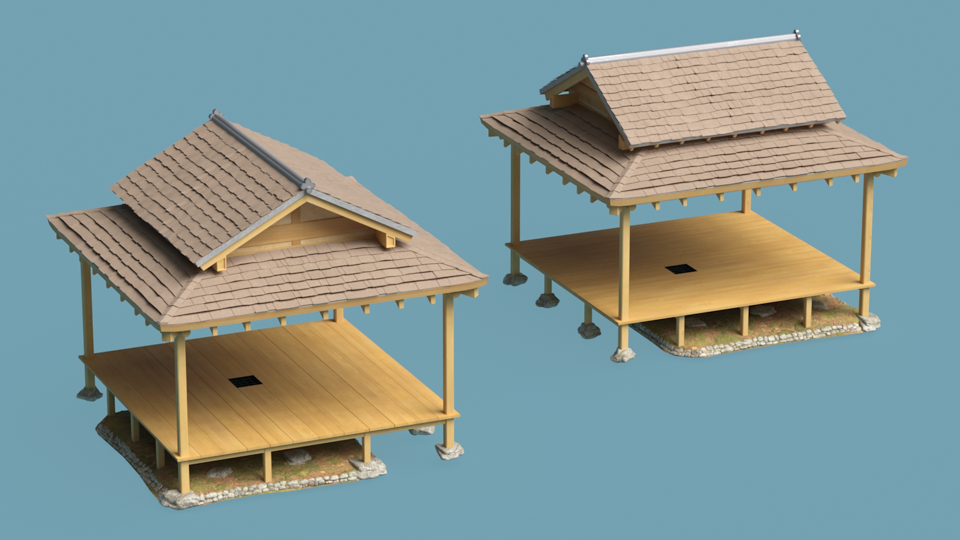 3D model Japanese Gazebo