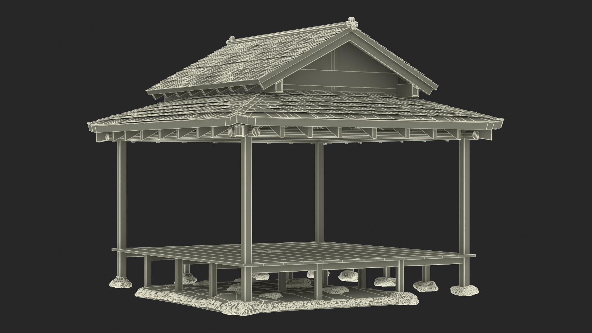 3D model Japanese Gazebo