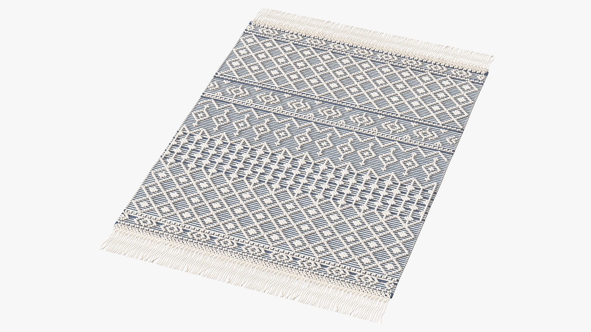 3D model Modern Wool Rug Blue