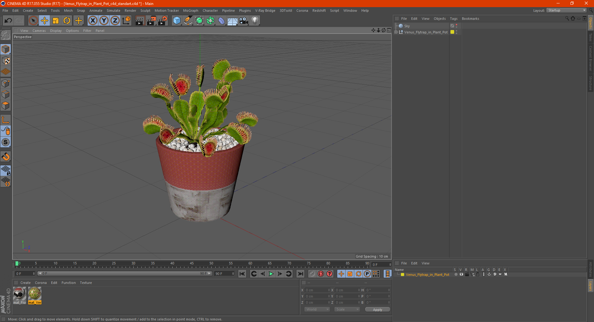 3D Venus Flytrap in Plant Pot