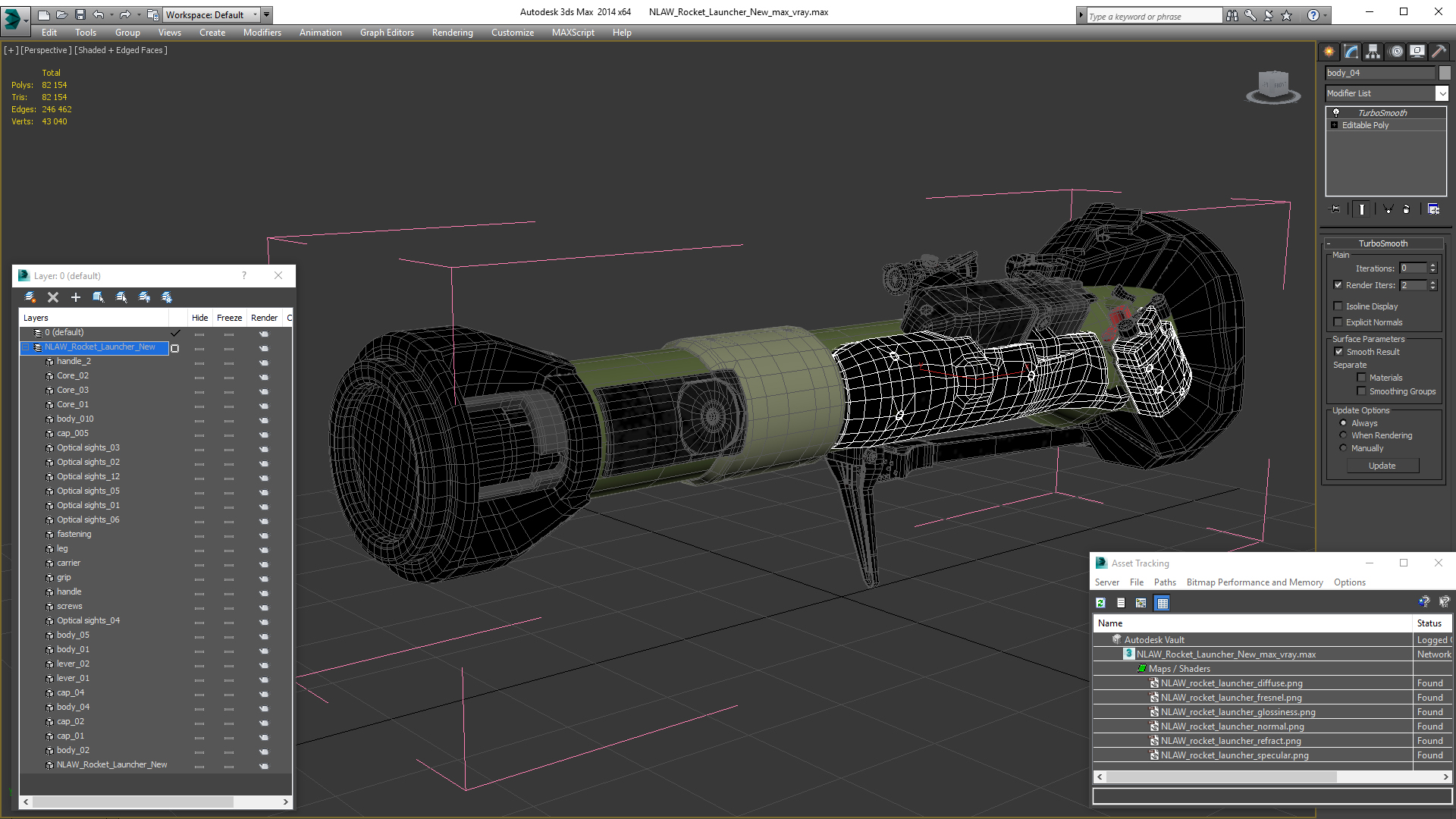NLAW Rocket Launcher New 3D model