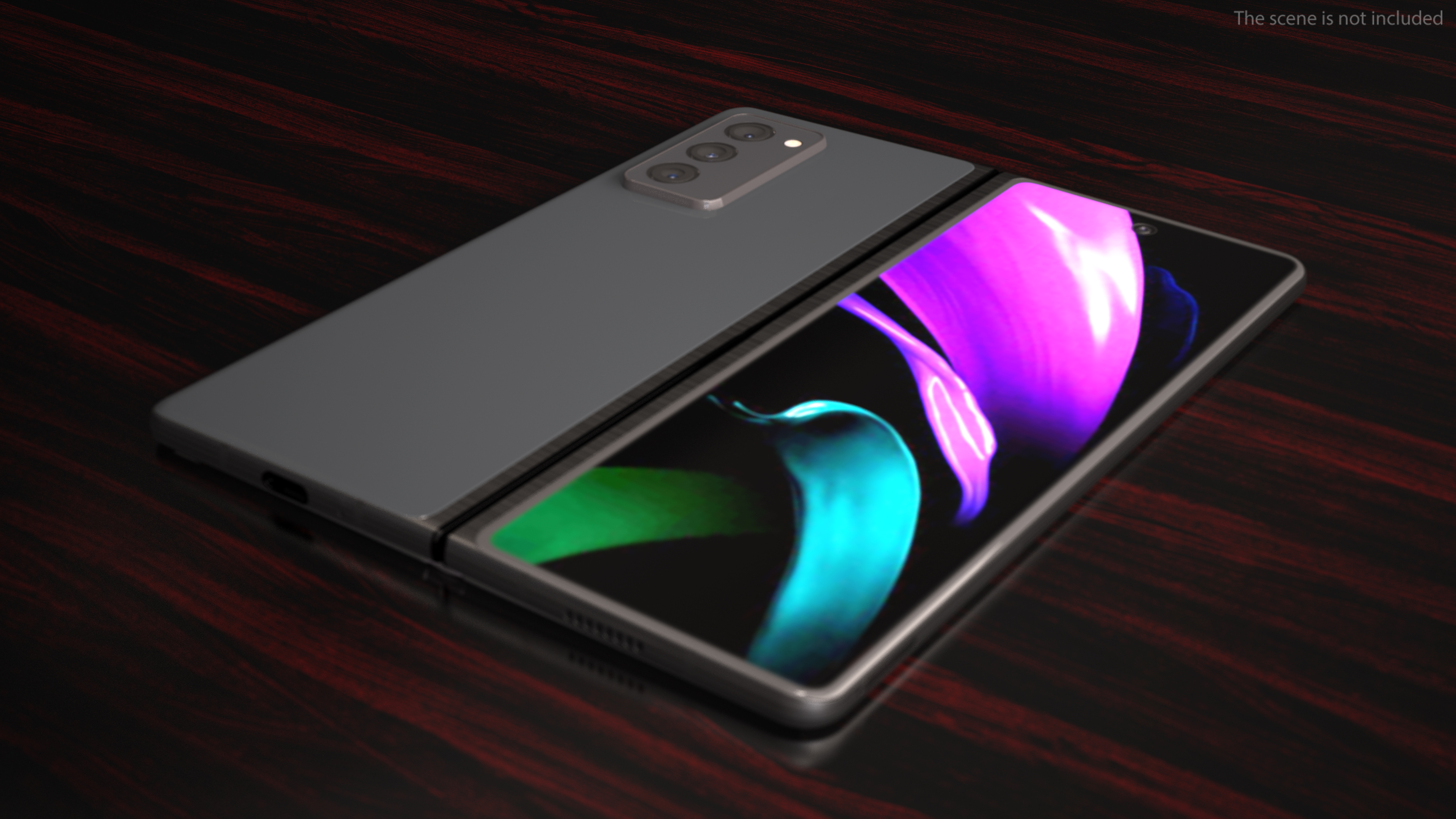 Samsung Z Fold 2 Black 3D