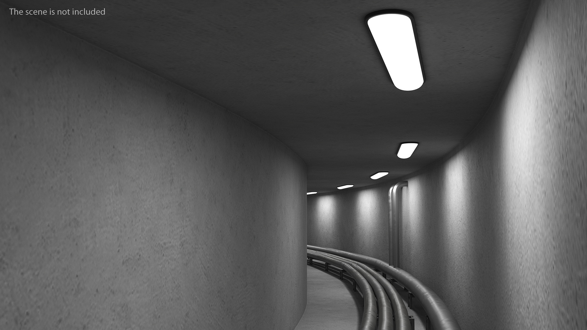 3D Car Tunnel Structure Section Turn model