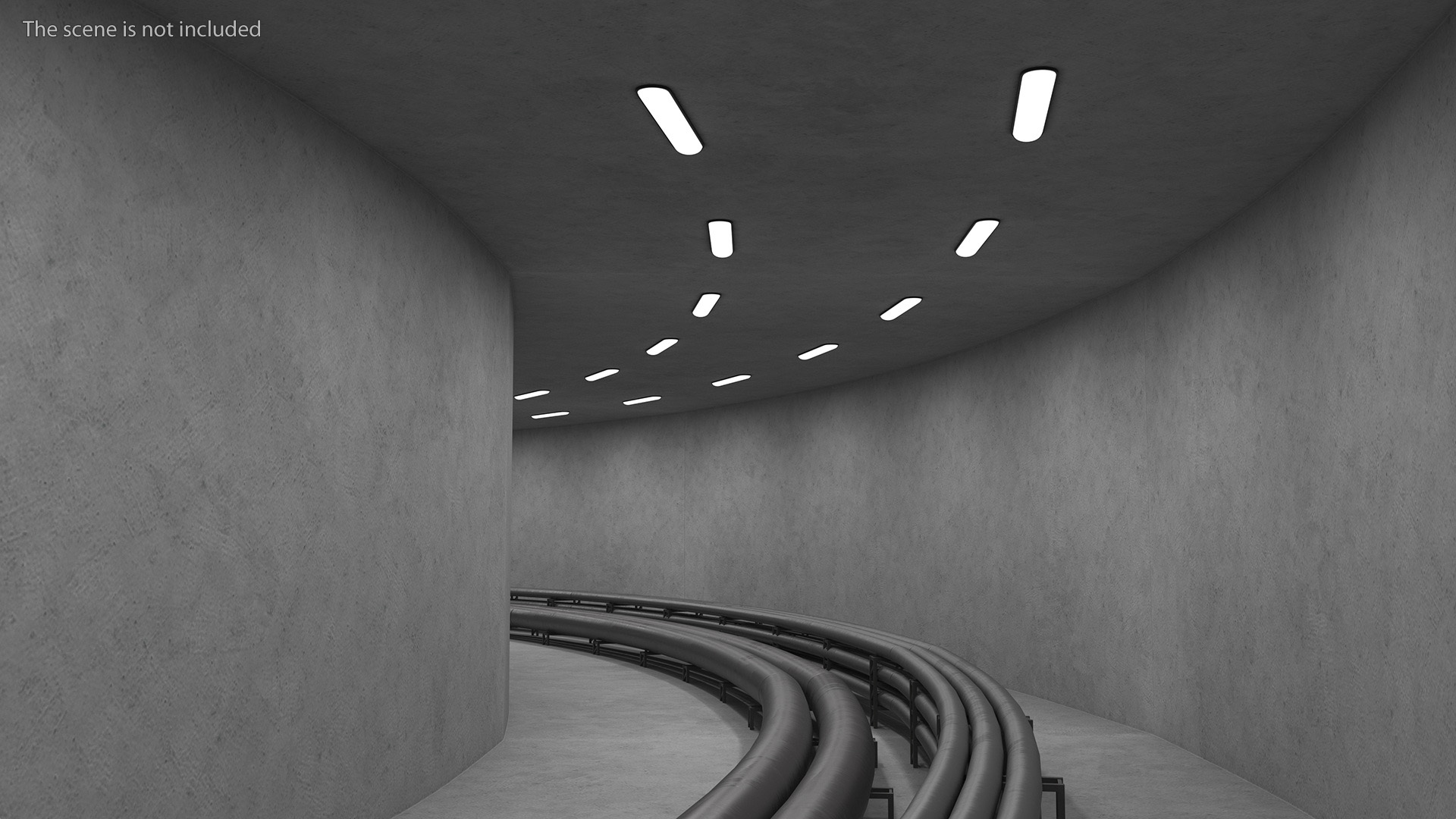 3D Car Tunnel Structure Section Turn model