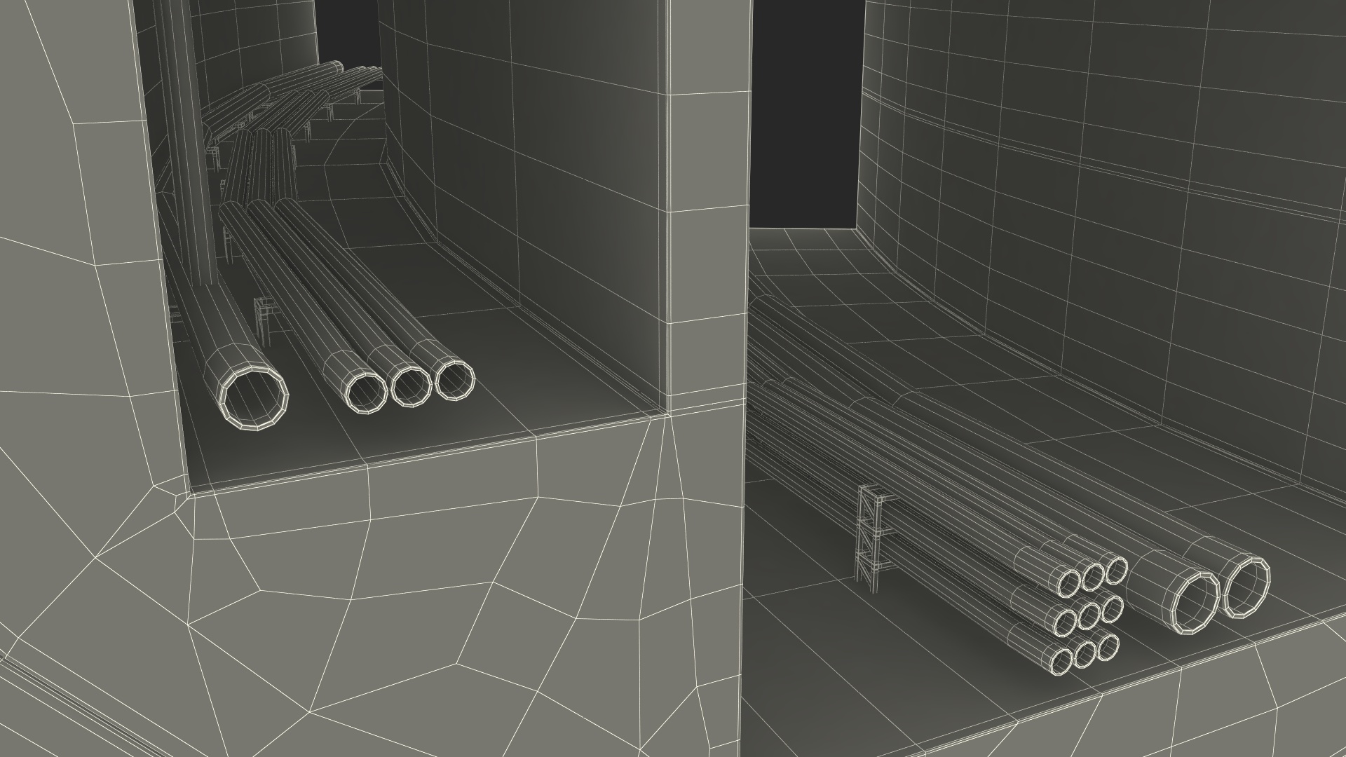 3D Car Tunnel Structure Section Turn model